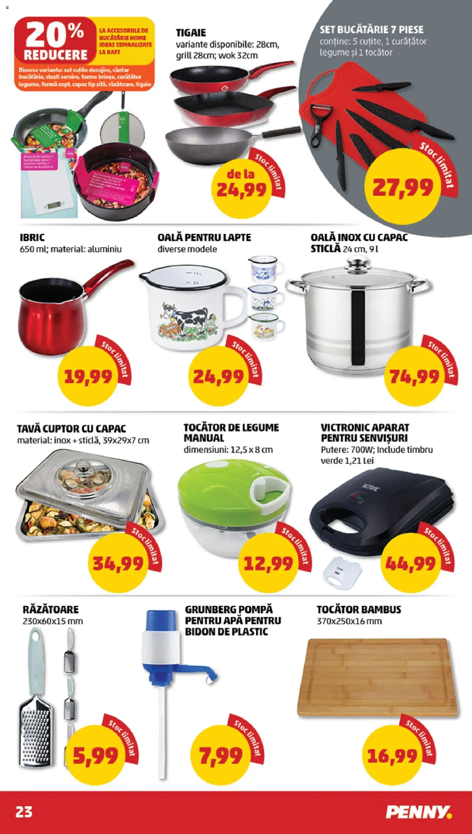 Noul catalog PENNY – valabil de la 28.01.2026 | Pagină: 23 | Produse: Cuptor, Zımba teli, Răzătoare, Apă