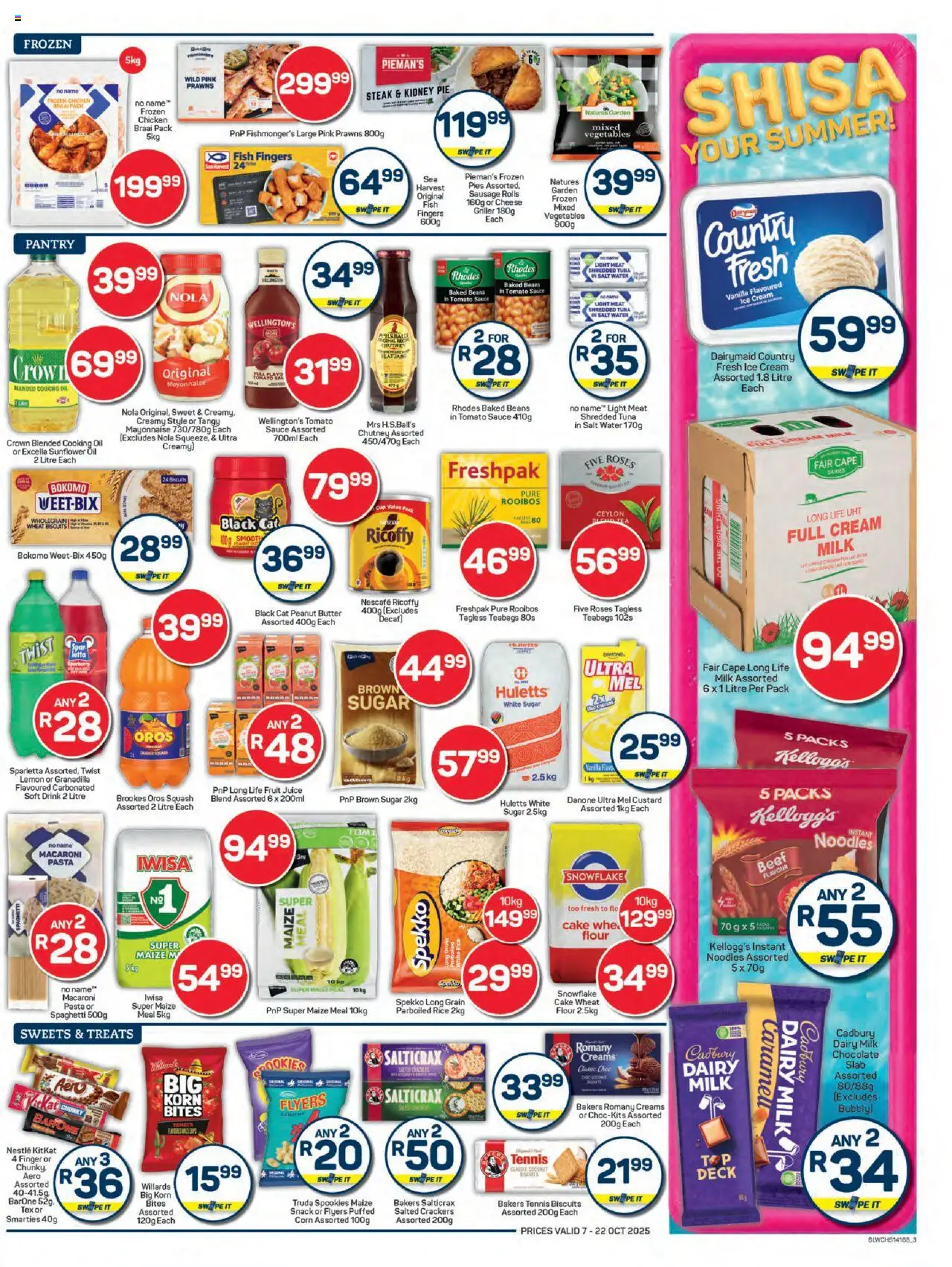 New Pick n Pay catalogue – valid from 07.10.2025 | Page: 3 | Products: Beans, Noodles, Vegetables, Fruit