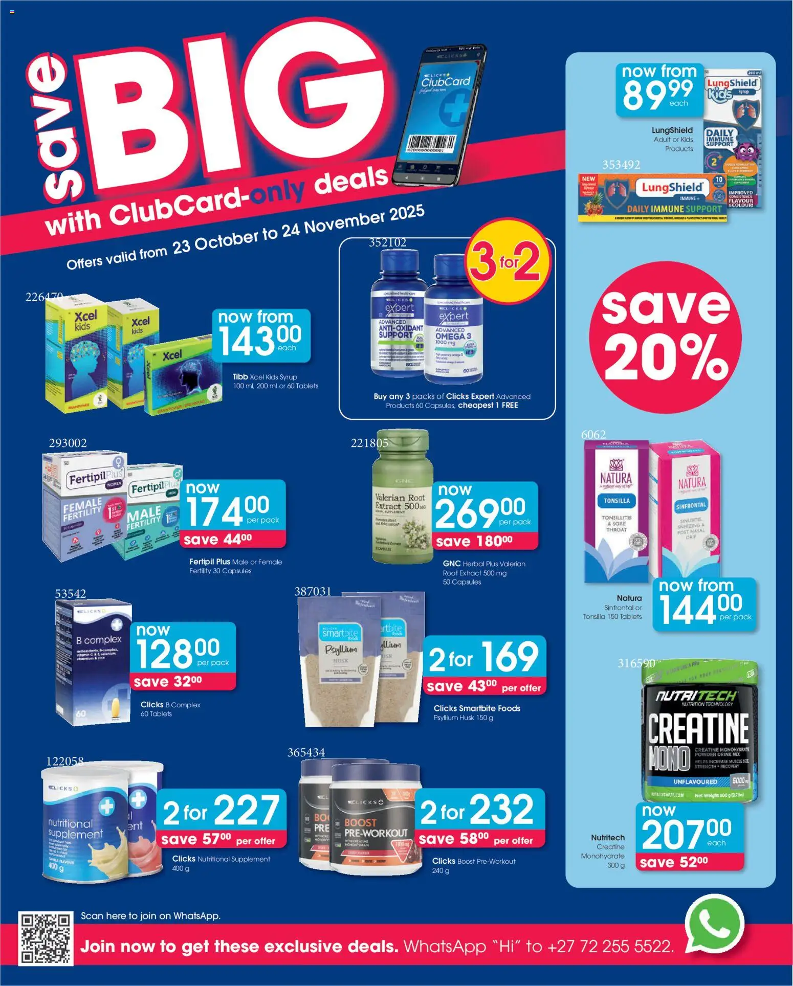 New Clicks catalogue – valid from 11.11.2025 | Page: 6 | Products: Powder, Syrup