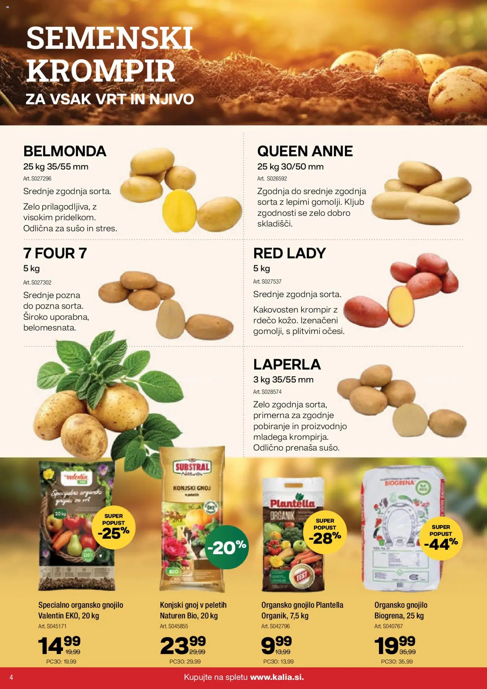 Novi Kalia katalog ponudbe – veljaven od 12.01.2026 | Stran: 4 | Izdelki: Krompir