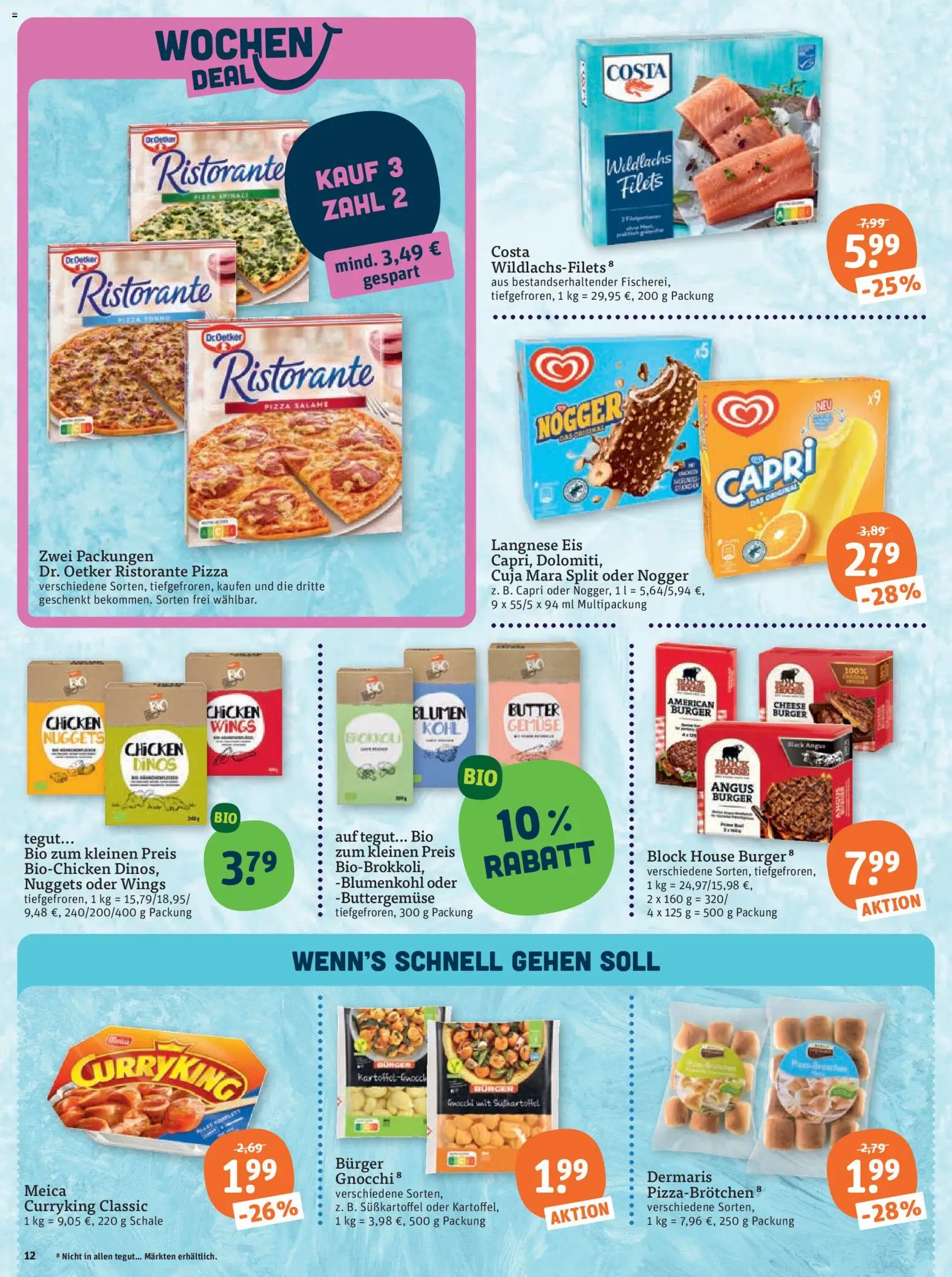 Tegut Prospekt 	 – gültig ab 16.03.2026 | Seite: 14 | Produkte: Ristorante, Gemüse, Blumenkohl, Pizza