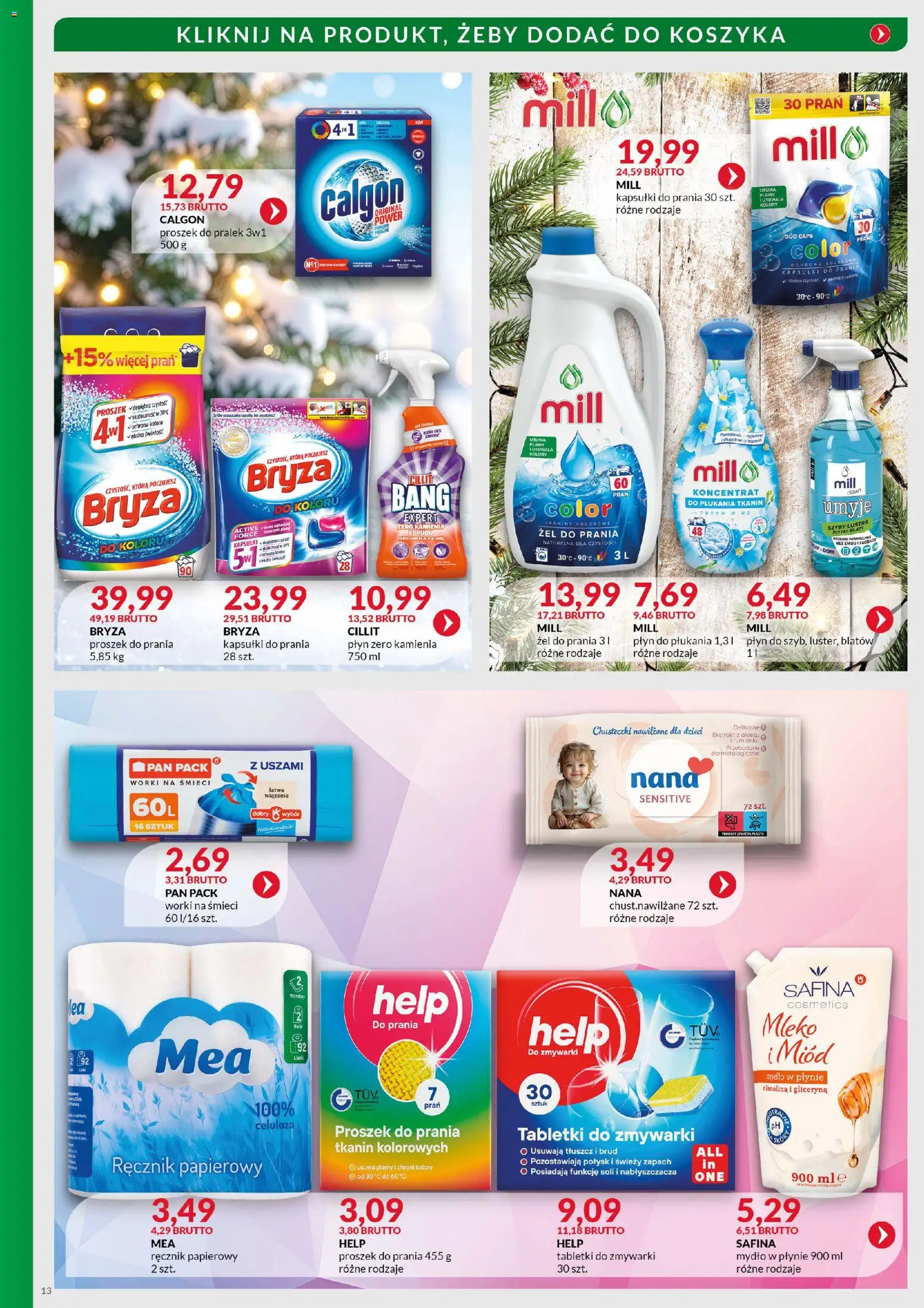 Eurocash Gazetka - Katalog Artykułów Chemicznych od 01.12.2025 | Strona: 13 | Produkty: Calgon, Zapach, Proszek do prania, Ręcznik papierowy