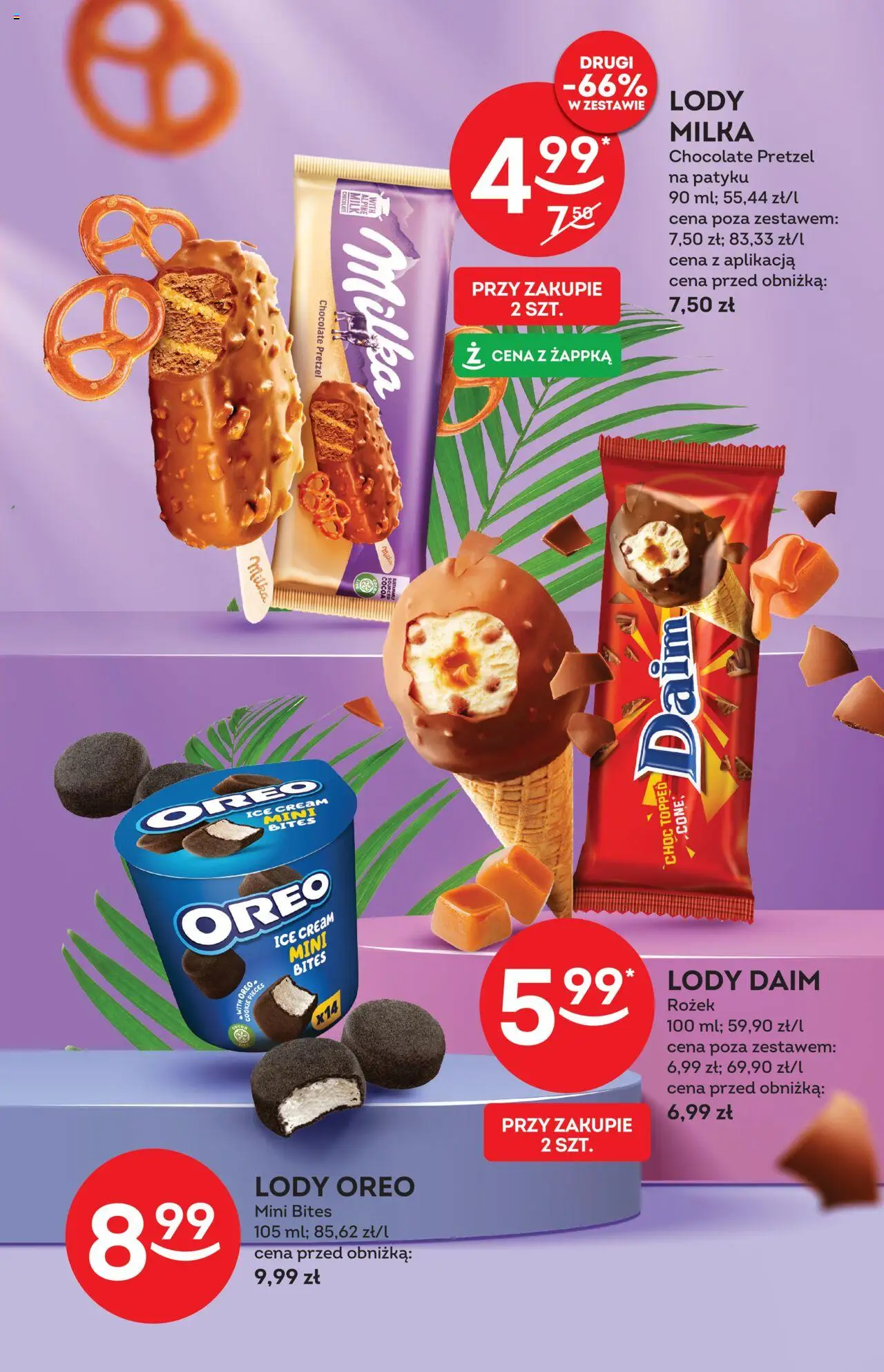 Żabka Gazetka - Lody od 13.08.2025 | Strona: 4 | Produkty: Milka, Lody