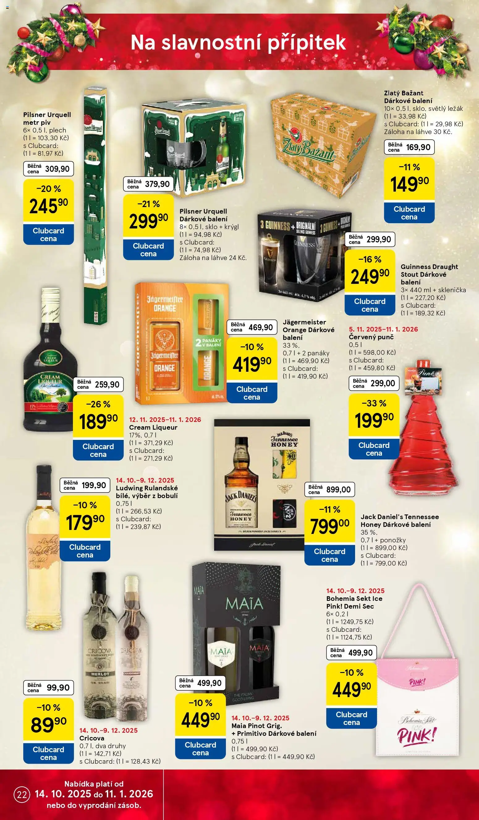 Tesco leták - Hypermarket od 12.11.2025 | Strana: 22 | Produkty: Ponožky, Zlatý Bažant, Pilsner, Sekt