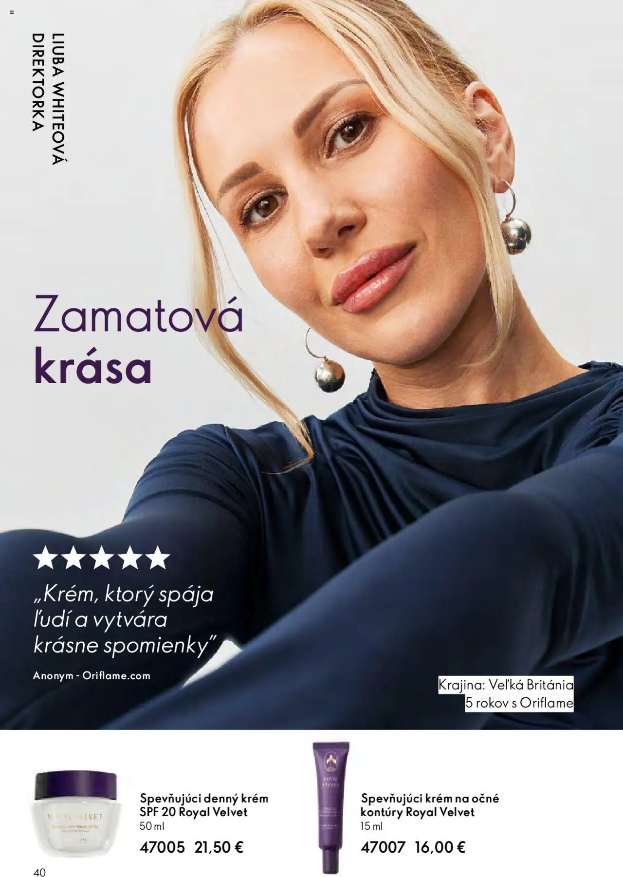 Katalóg Oriflame 13 2025 │ platný od 07.09.2025 | Strana: 40 | Produkty: Krém