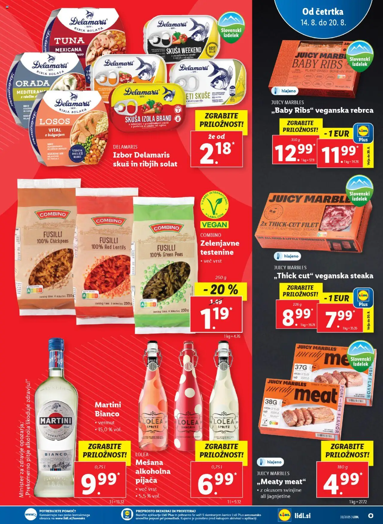Lidl - Maribor │ velja od 14.08.2025 | Stran: 13 | Izdelki: Rebrca, Losos, Ribe, Solata