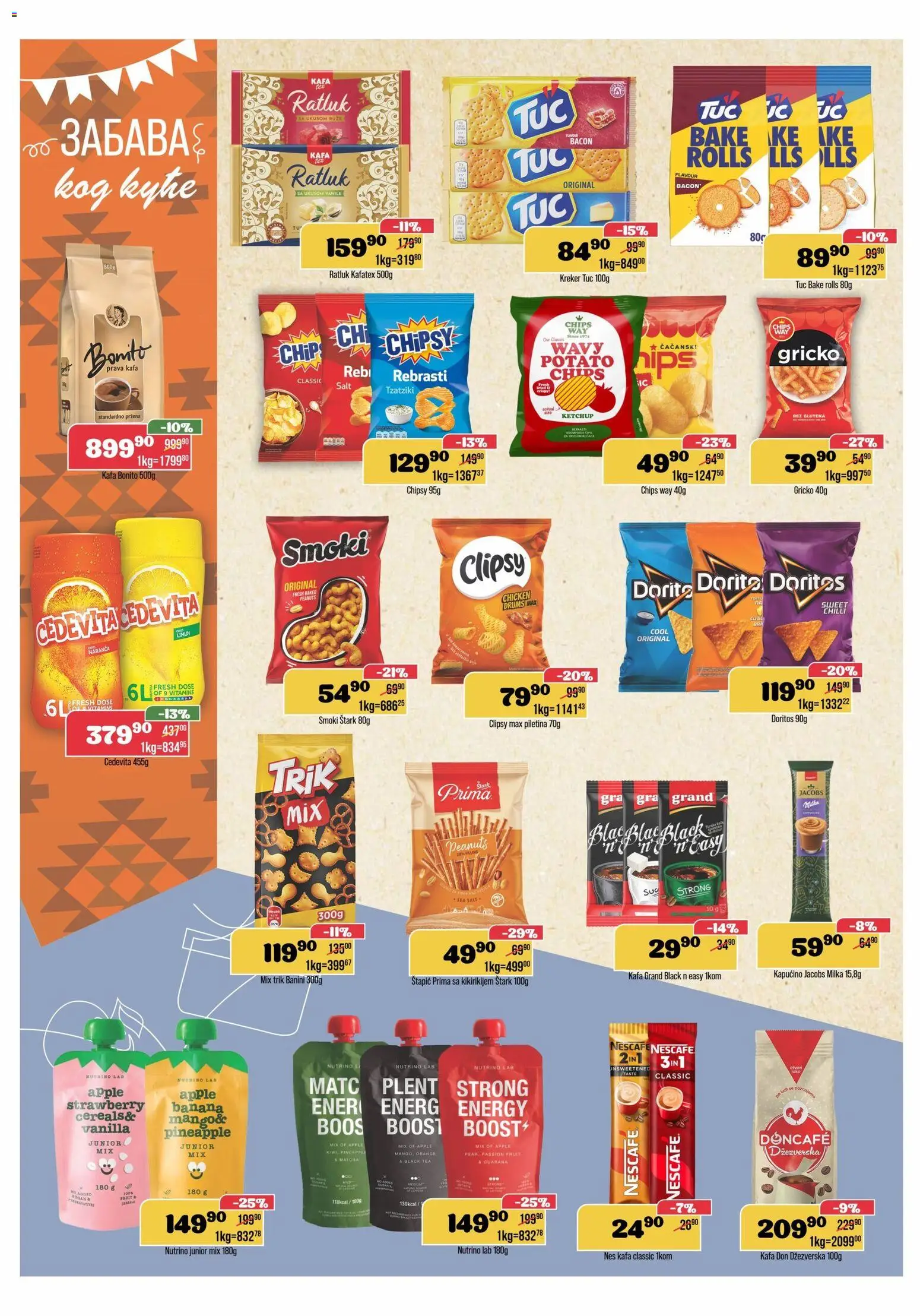 Europrom katalog - važi od 22.04.2026 | Strana: 8 | Proizvode: Banana, Ratluk, Kapućino, Nescafé