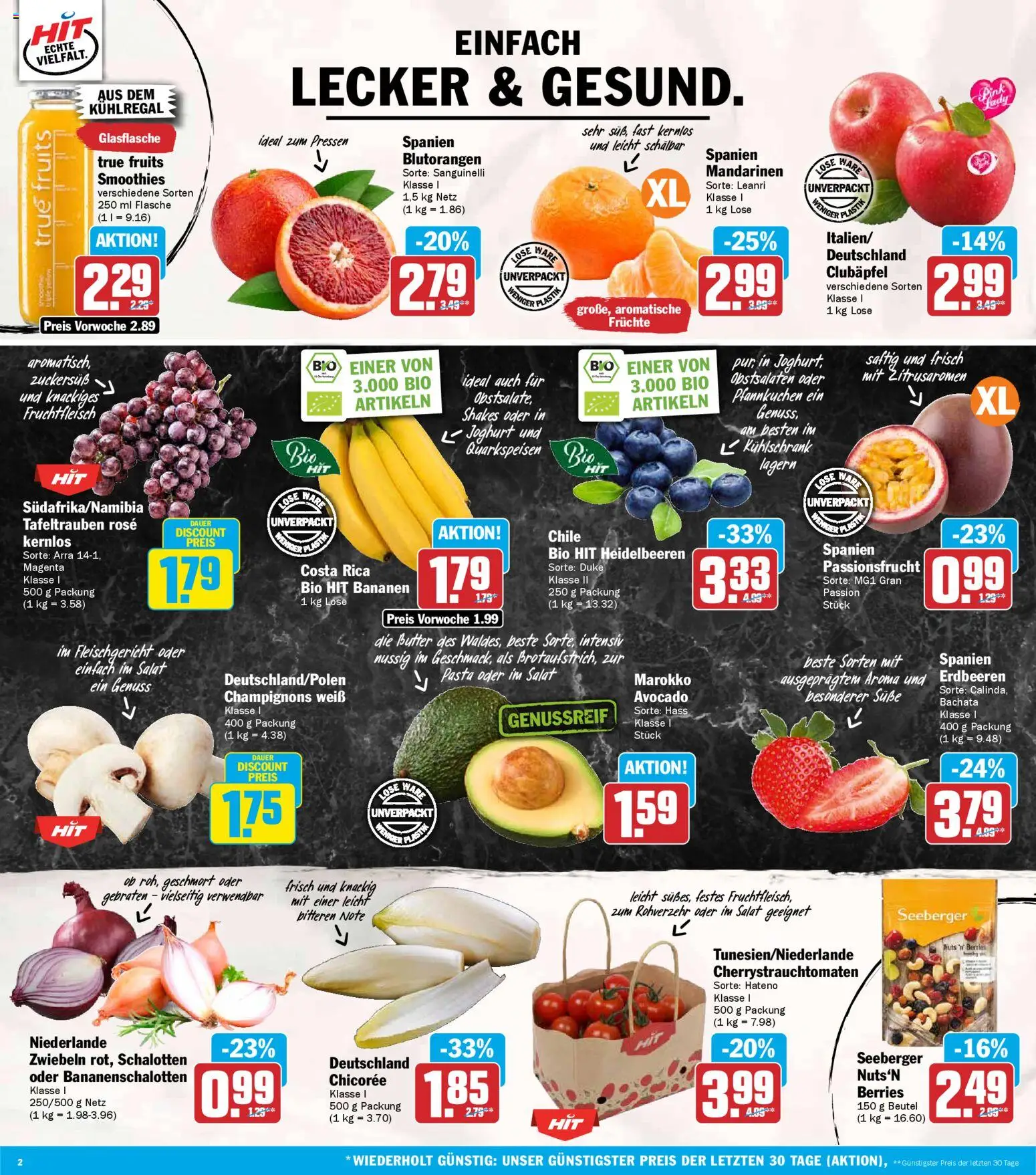 HIT Prospekt 	 – gültig ab 02.02.2026 | Seite: 2 | Produkte: Butter, Joghurt, Kühlschrank, Champignons