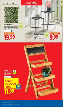 LIDL - Prévisualisation de LIVARNO HOME Étagère ou supports pour plantes, En métal. L'unité ou le set au choix. valide à partir de 19.03.2026 | Page: 37