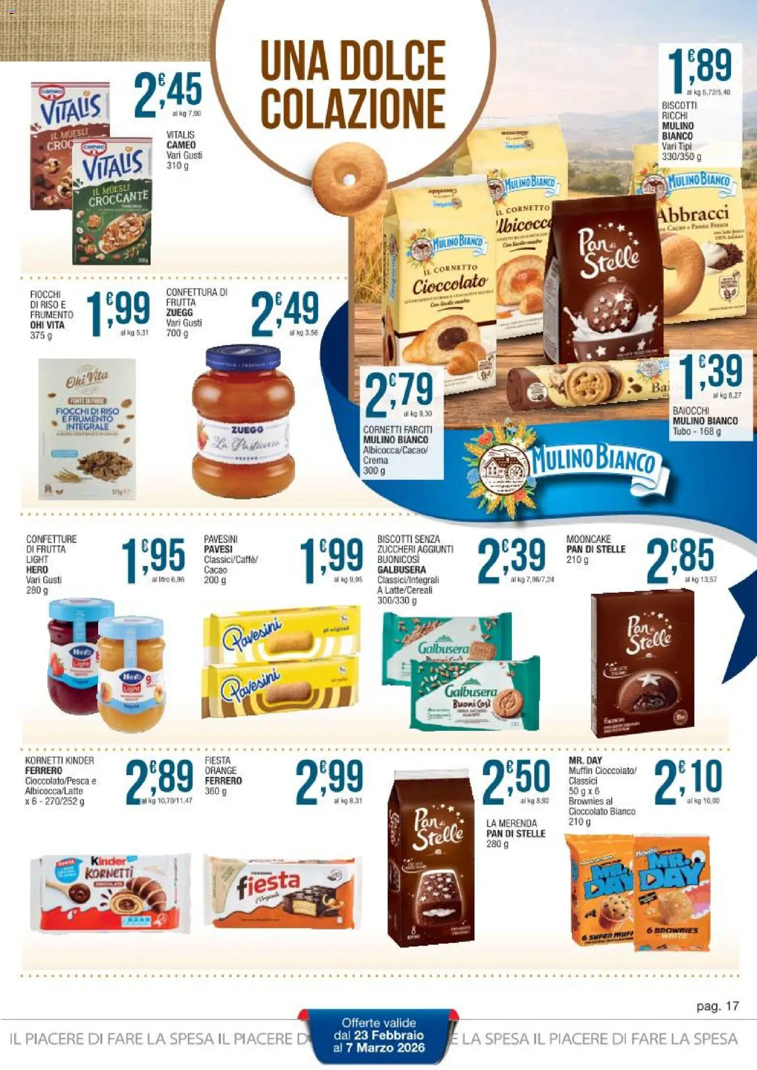 Volantino Sidis del 23.02.2026 | Pagina: 17 | Prodotti: Muesli, Cornetto, Muffin, Cacao