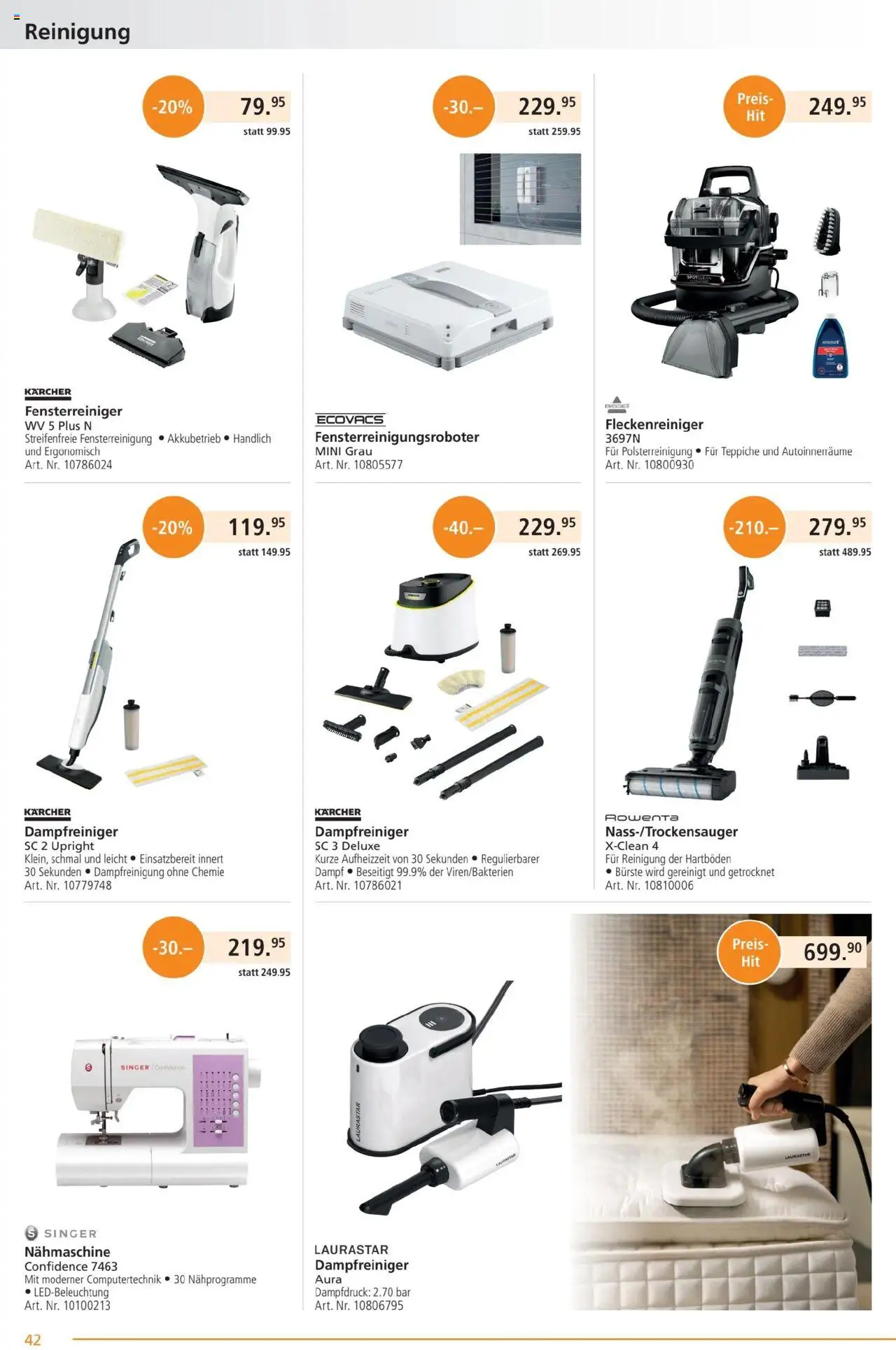 Fust Aktionen ab 28.07.2025 | Seite: 42 | Produkte: Nähmaschine, Bürste