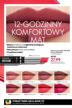 Pogląd oferty "Oriflame Katalog 3 2026" - ważna od 11.02.2026 | Strona: 40 | Produkty: Pomadka, Pomadka do ust