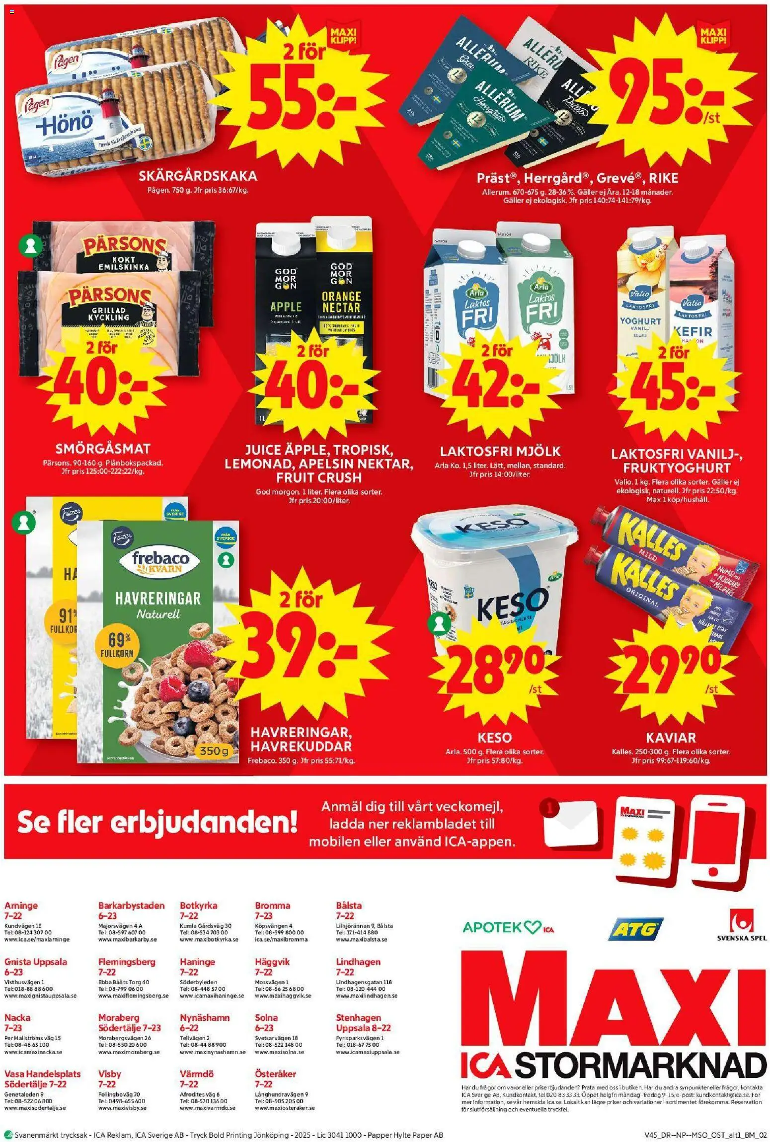 ICA Maxi reklamblad aktuell från 03.11.2025 | Sida: 14 | Produkter: Kvarn, Galler, Papper, Keso