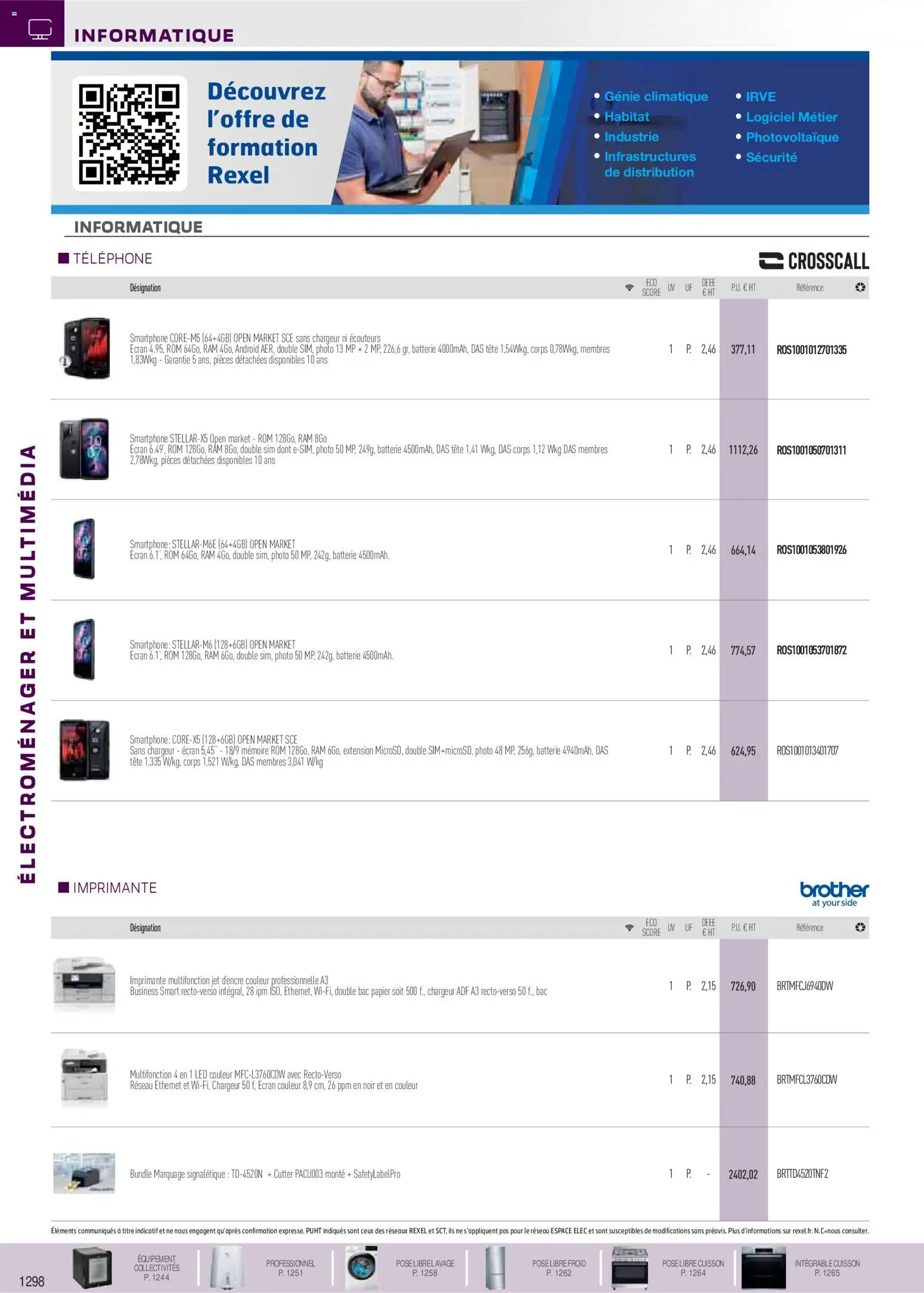 {H1} | Page: 57 | Produits: Téléphone, Imprimante, Store, Batterie