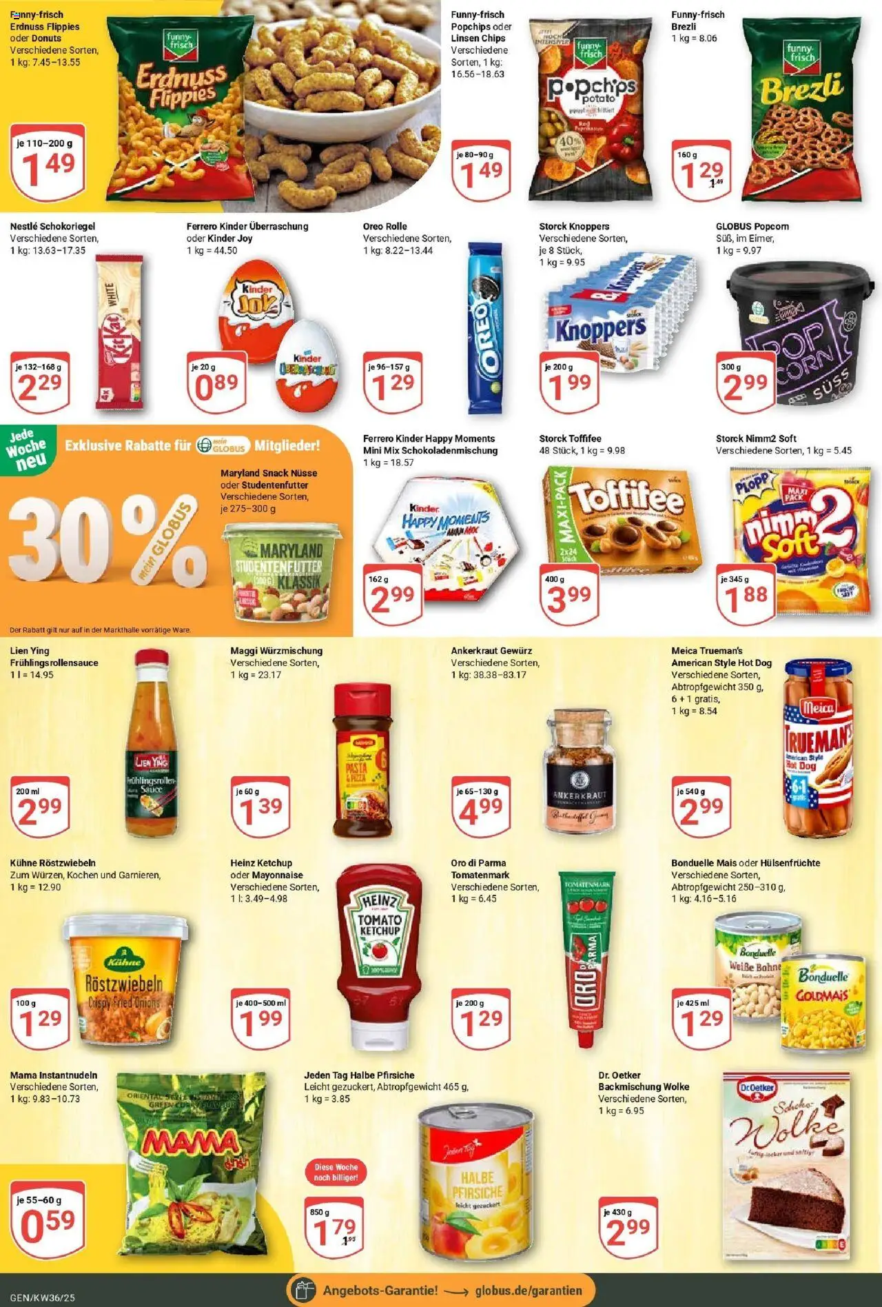 Globus prospekt Gensingen	 – gültig ab 01.09.2025 | Seite: 19 | Produkte: Heinz ketchup, Meica, Mayonnaise, Chips