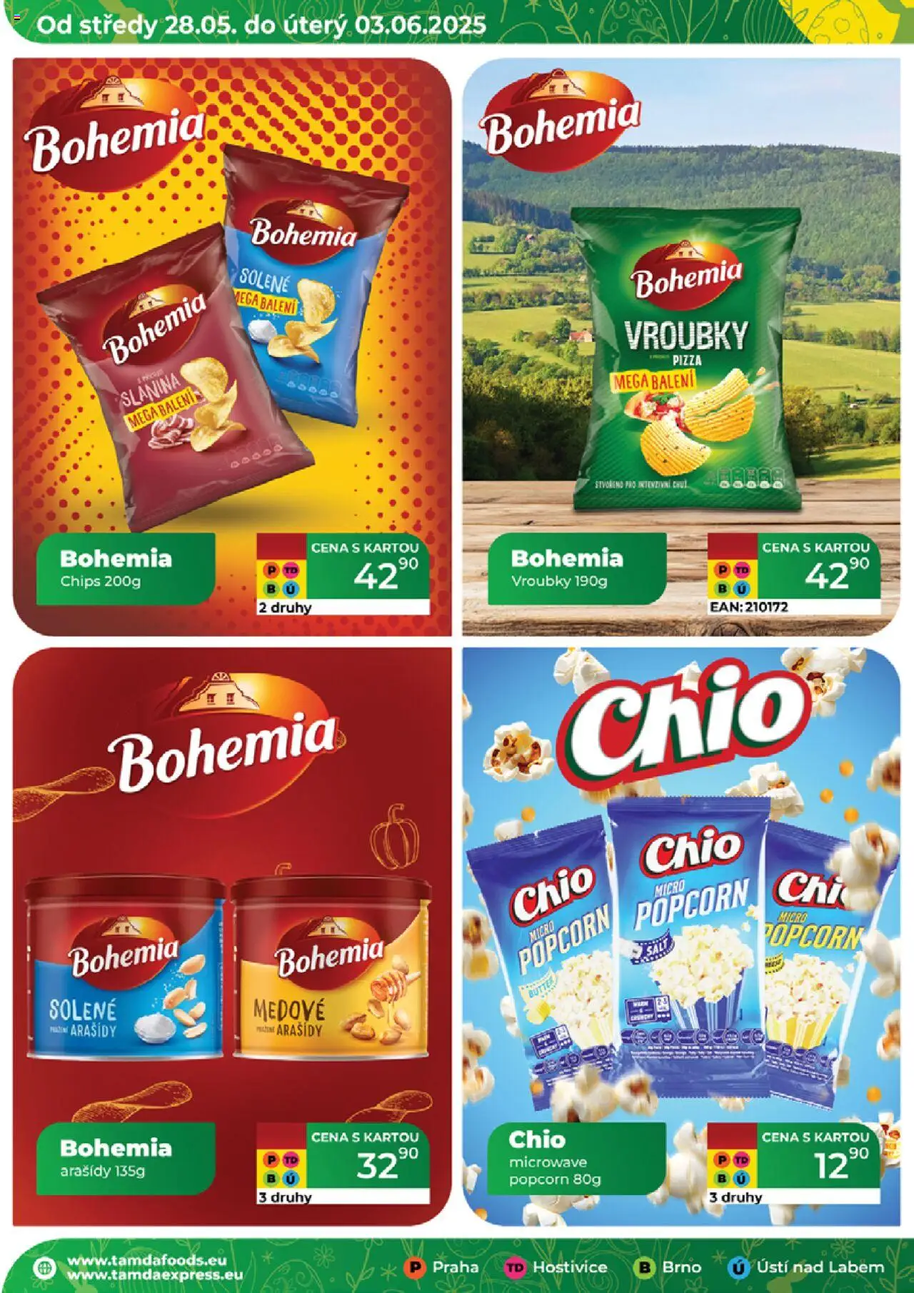 Tamda Foods leták od 28.05.2025 | Strana: 14 | Produkty: Pizza, Arašídy, Popcorn, Slanina