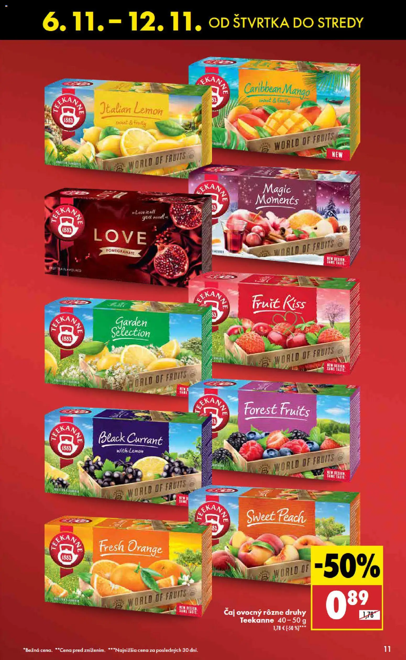 Nové Biedronka akcie – leták je platný od 06.11.2025 | Strana: 11 | Produkty: Čaj, Mango, Teekanne