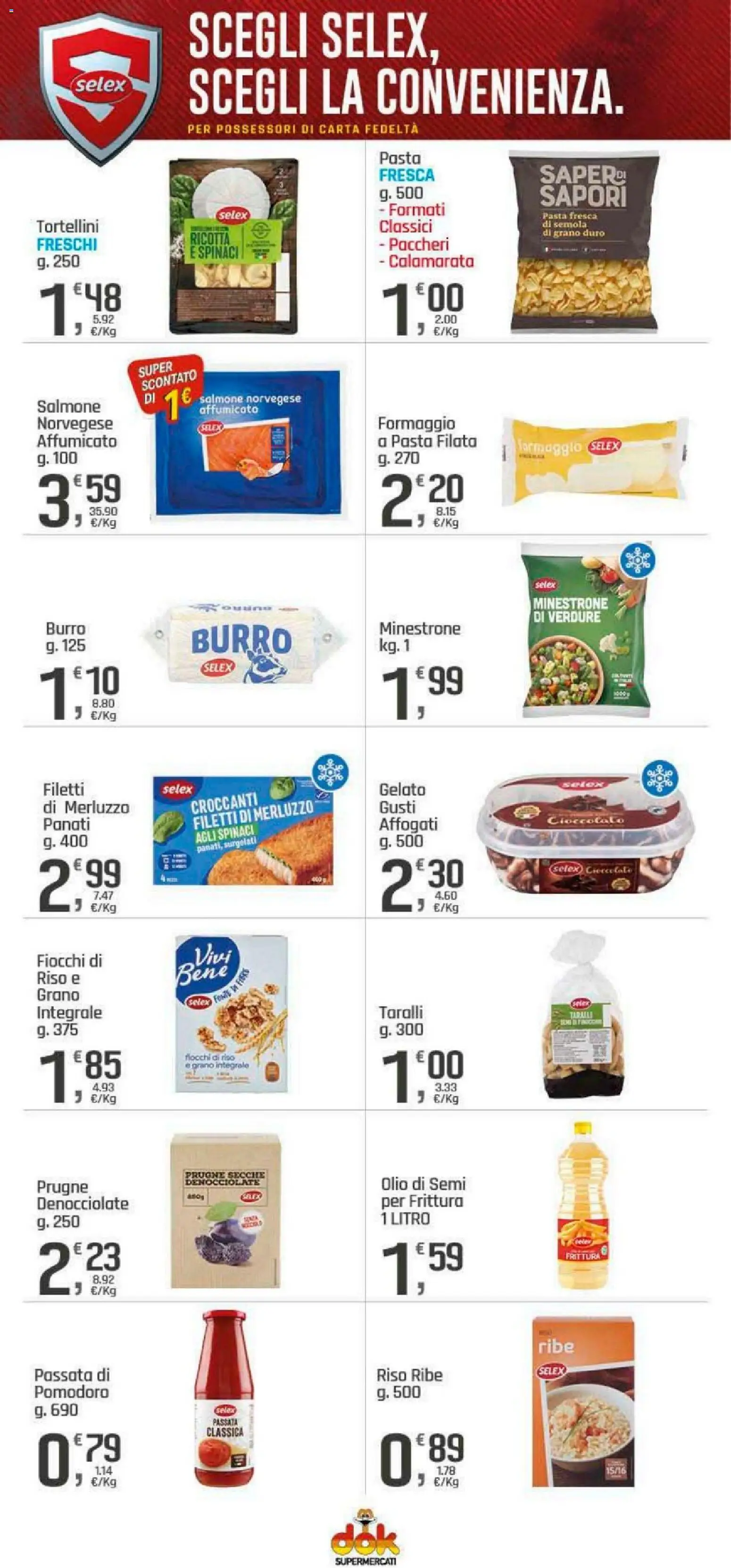 Volantino DOK del 22.01.2026 | Pagina: 9 | Prodotti: Riso, Burro, Pasta, Spinaci