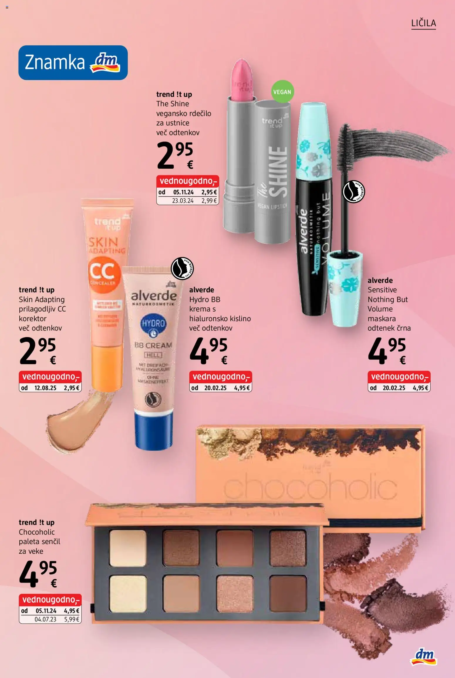 Novi DM Drogerie Markt katalog ponudbe – veljaven od 05.01.2026 | Stran: 13 | Izdelki: Paleta senčil, Licila, Maskara, Krema