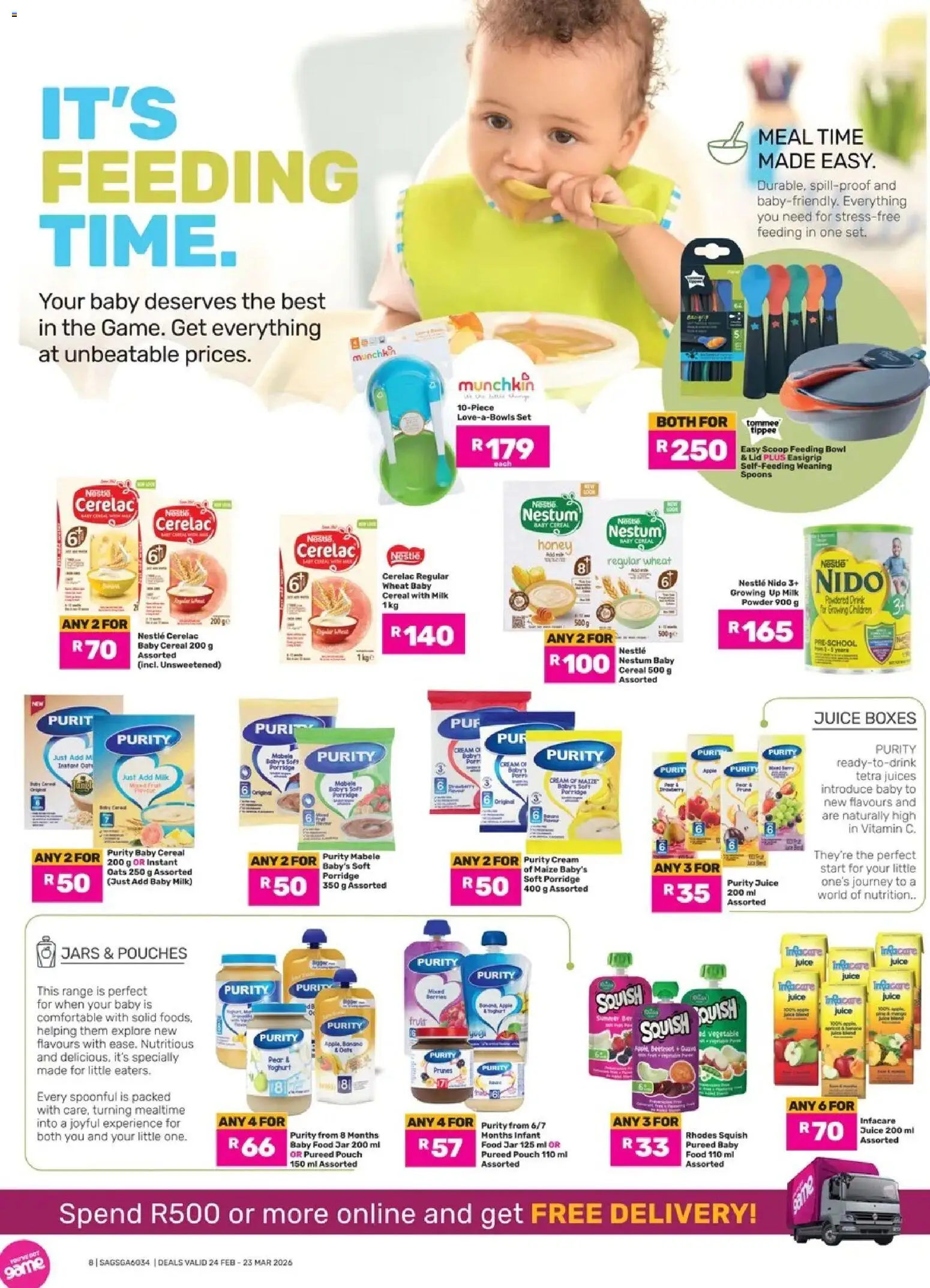 New Game catalogue – valid from 24.02.2026 | Page: 8 | Products: Yoghurt, Sofa, Oats, Cream
