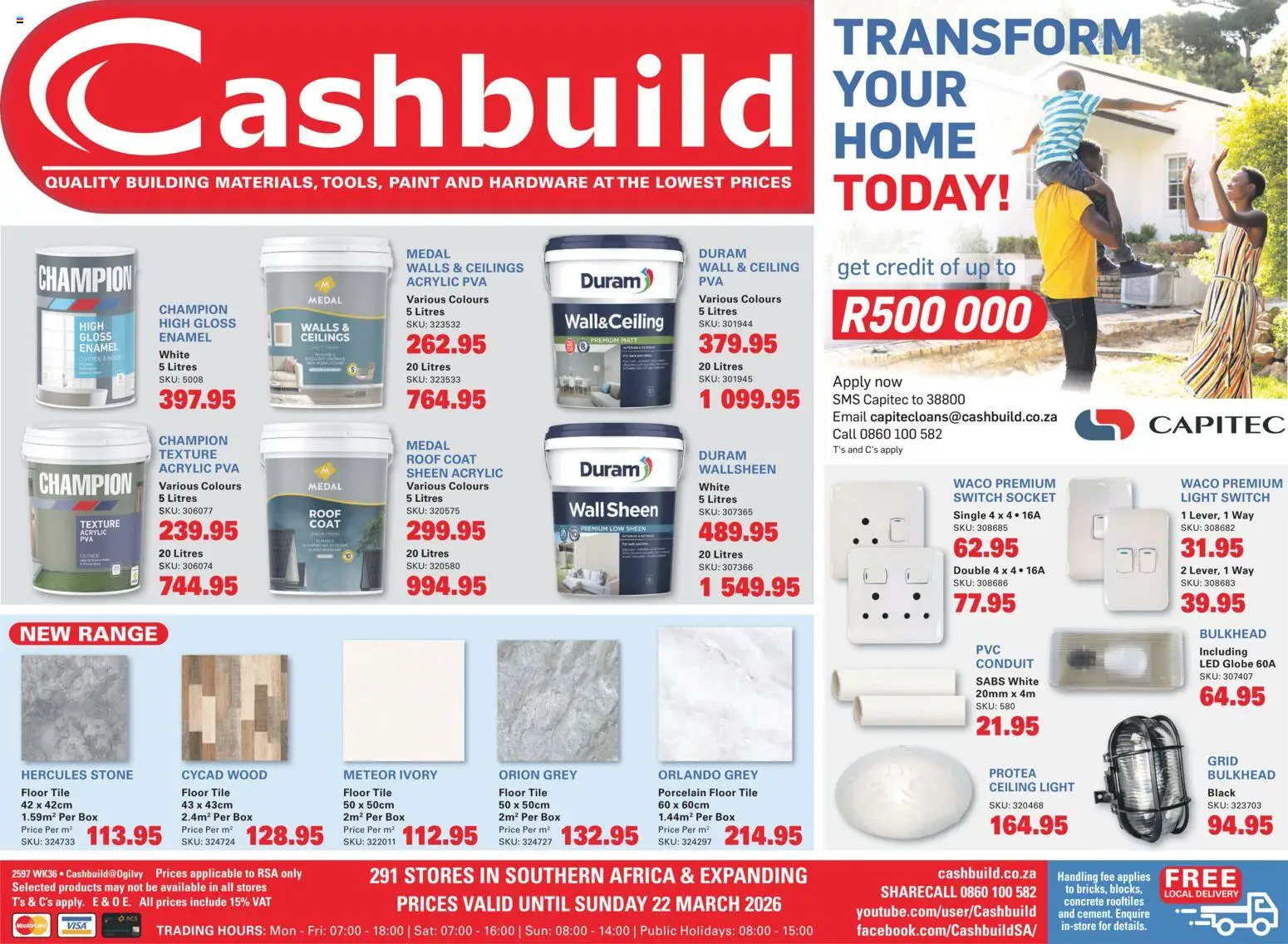 New Cashbuild catalogue – valid from 05.01.2026 | Page: 1 | Products: Globe, Light, Switch, Enamel