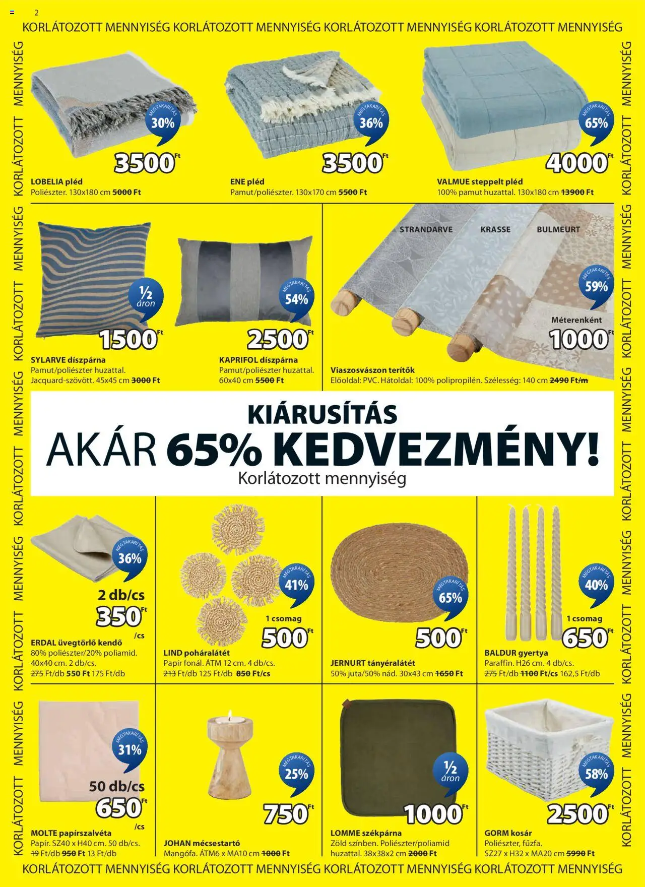 JYSK akciós ujság - amely érvényes a következő dátumtól: 04.06.2025 | Oldal: 3 | Termékek: Székpárna, Tányéralátét, Mécsestartó, Díszpárna