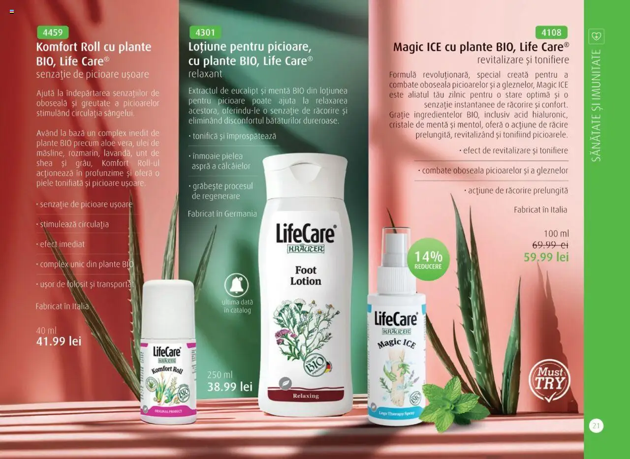 Life Care catalog - Aprilie/Octombrie – valabil de la 01.04.2025 | Pagină: 23 | Produse: Şerit ödül, Unt, Ulei