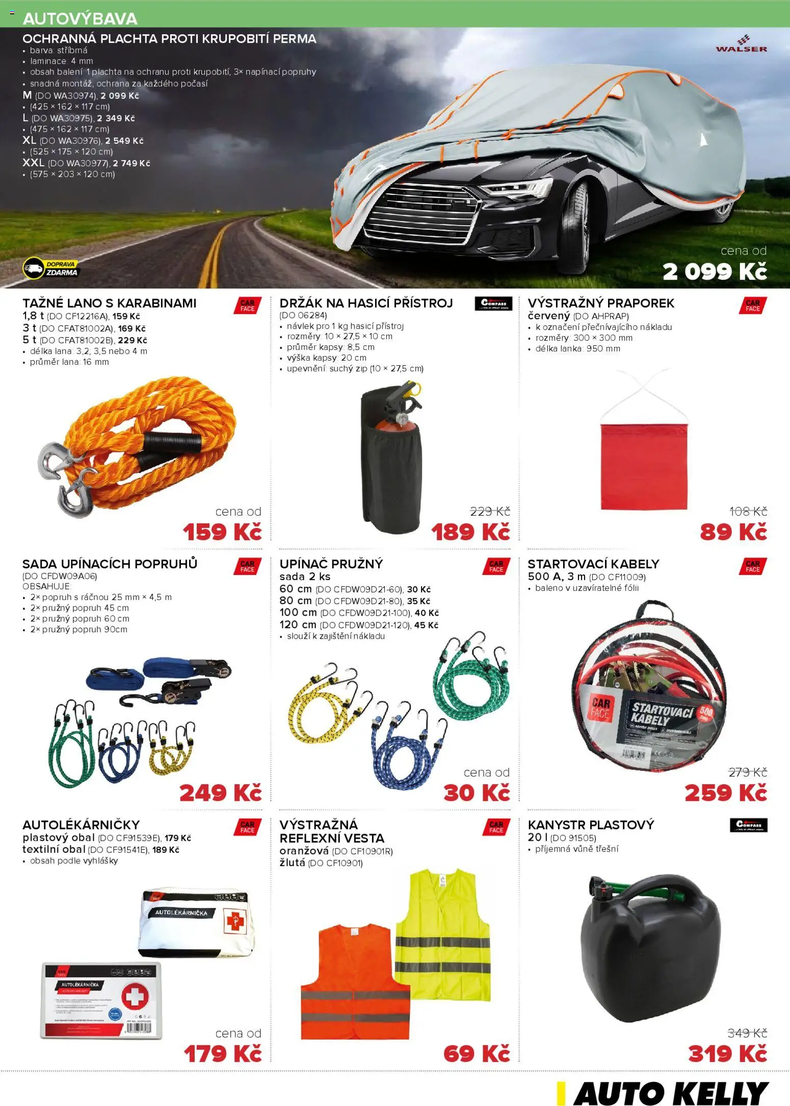 Auto Kelly leták od 28.04.2026 | Strana: 9 | Produkty: Vesta, Kanystr, Plachta, Autolékárnička