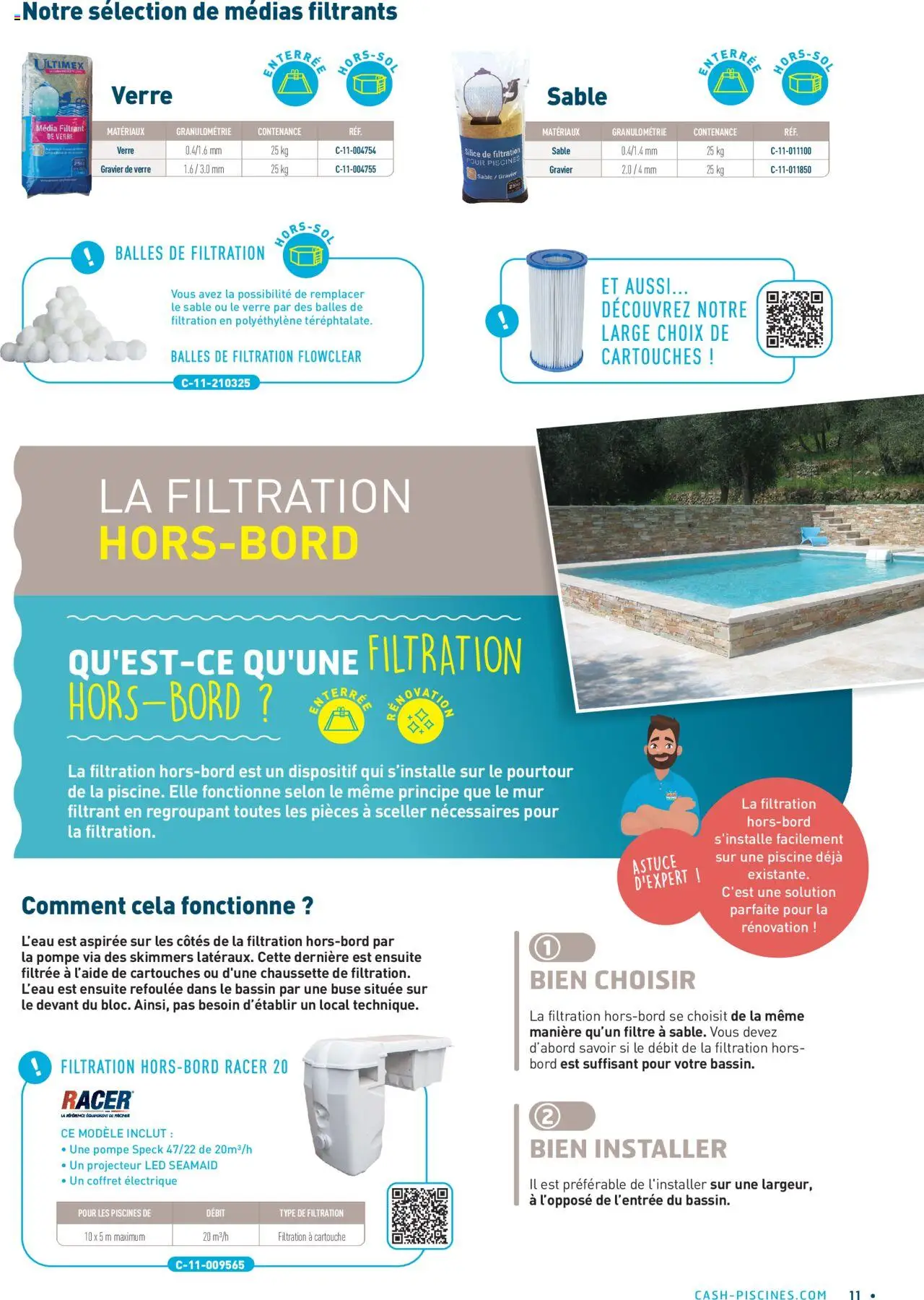  | Page: 11 | Produits: Filtre, Gravier, Projecteur, Cartouche