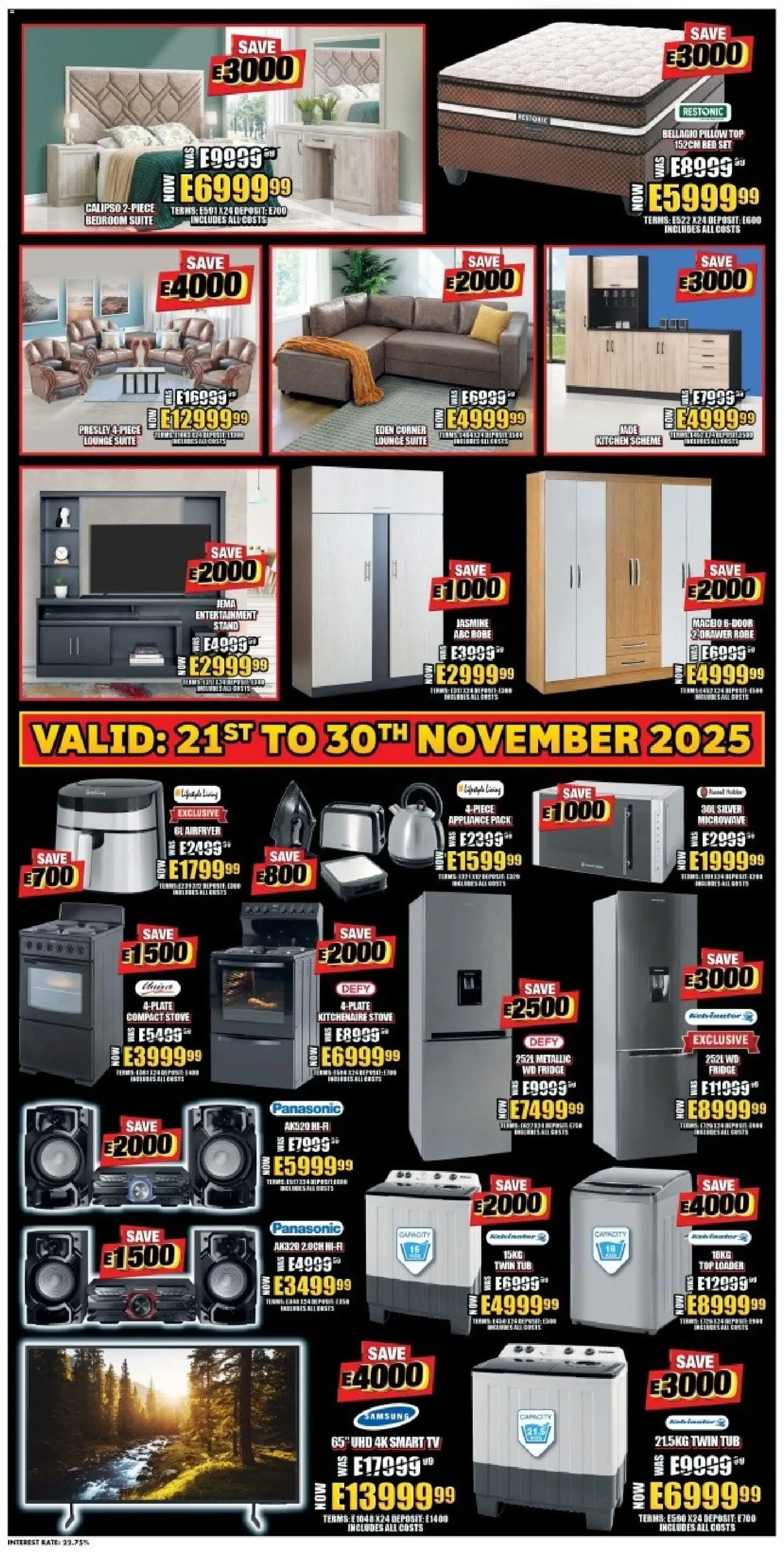 New Lewis Stores catalogue – valid from 21.11.2025 | Page: 2 | Products: Bed, Fridge, Microwave, Lounge suite