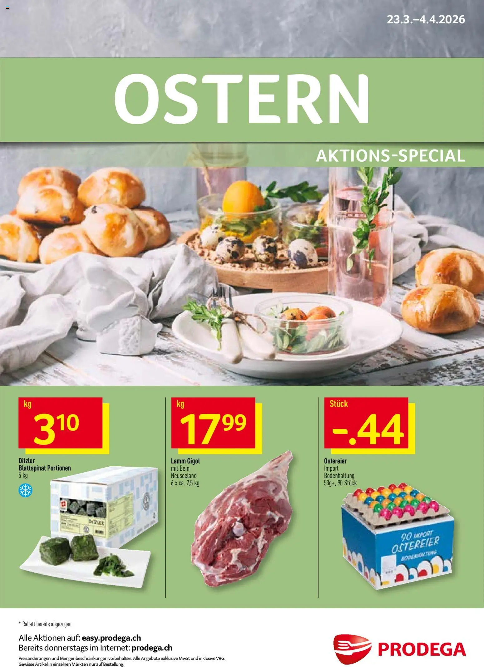 Prodega Aktionen Ostern – gültig ab 23.03.2026 | Seite: 1