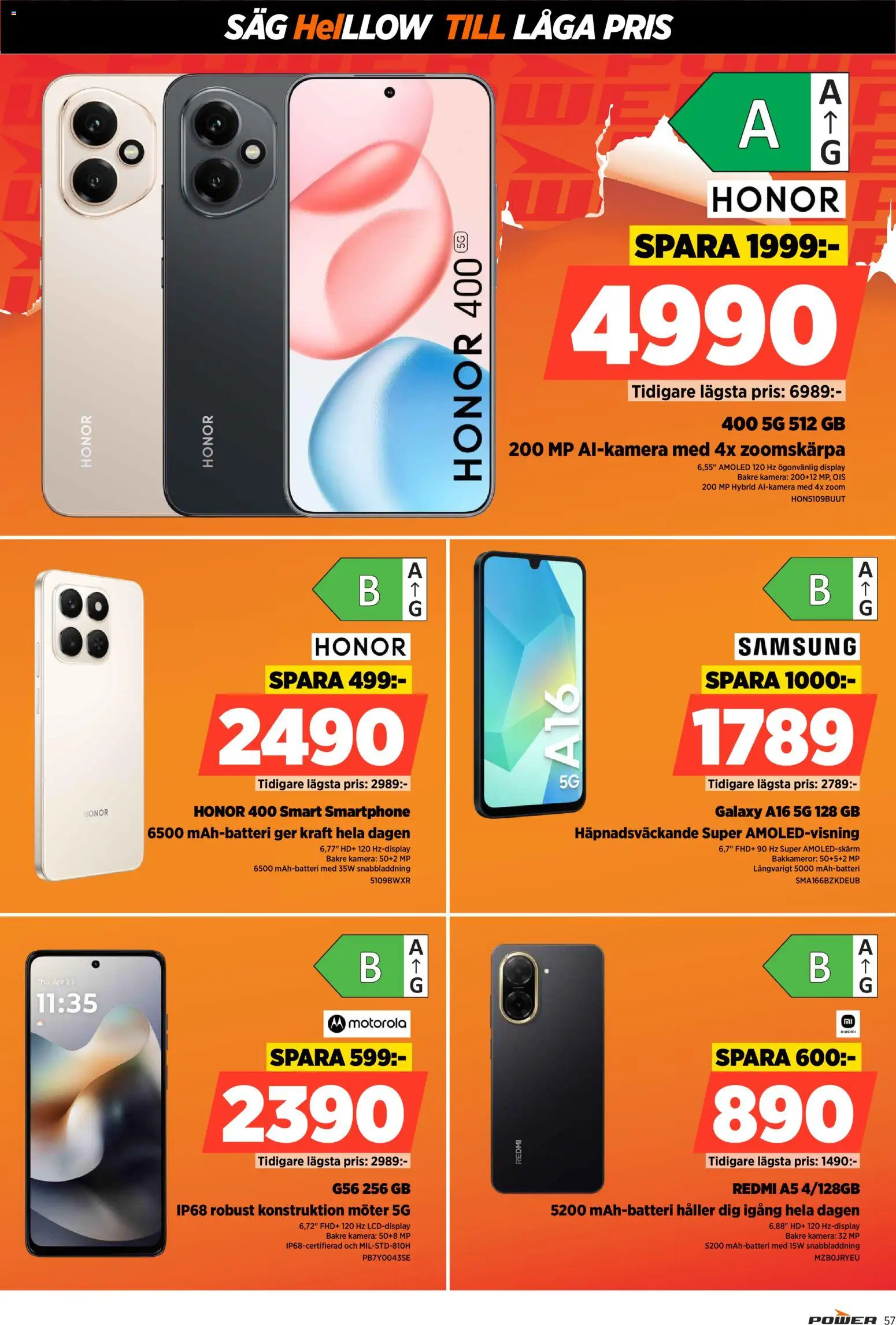 Power reklamblad aktuell från 15.12.2025 | Sida: 57 | Produkter: Såg, Smartphone, Kamera