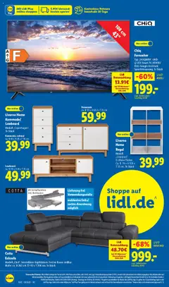 Lidl Prospekt 	 – gültig ab 22.09.2025 | Seite: 40 | Produkte: Ecksofa, Lowboard, Kommode, Telefon