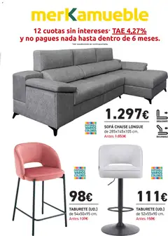 Vista previa Merkamueble folleto válido desde el 21.01.2026 | Página: 21 | Productos: Taburete, Sofá