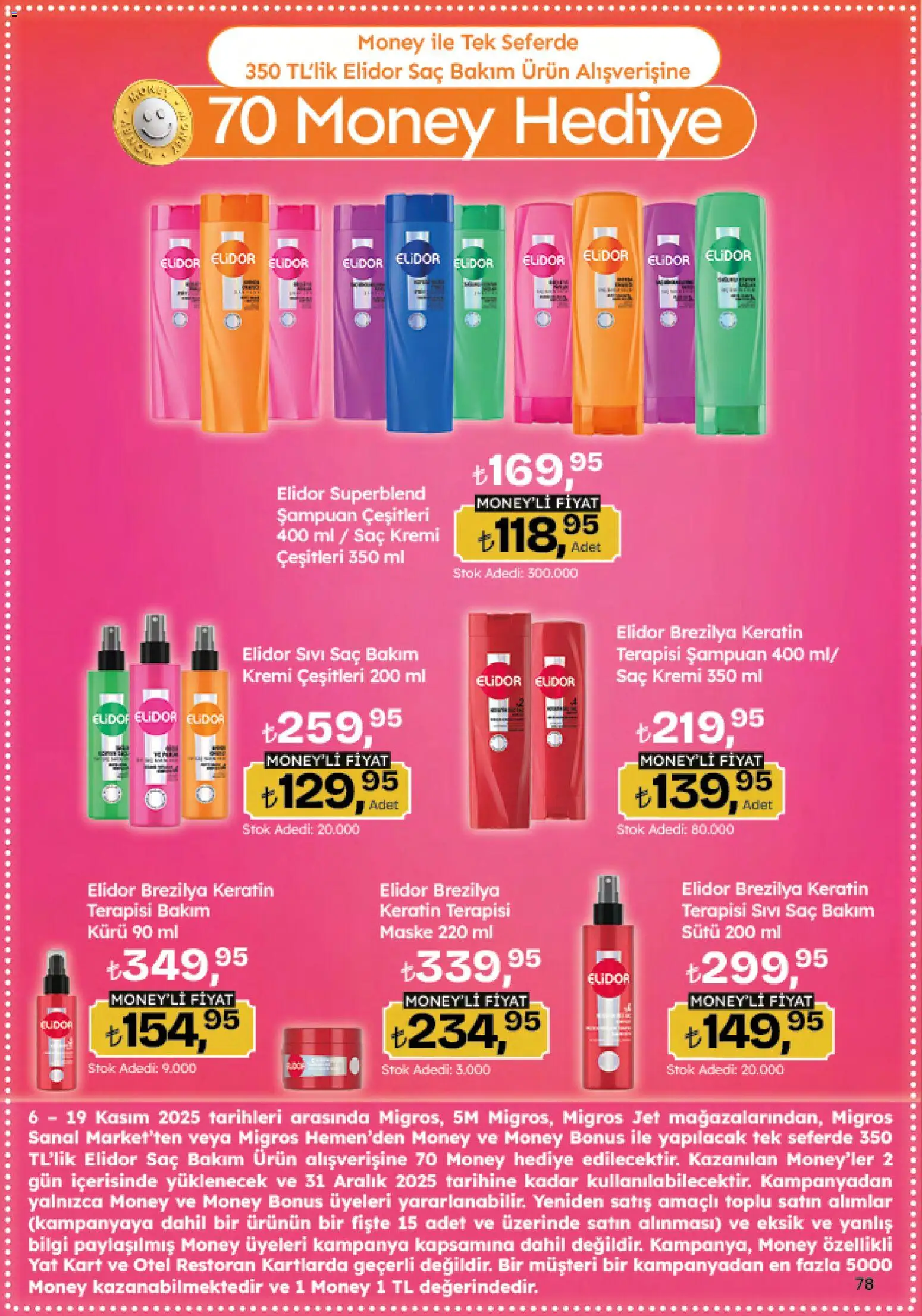 Migros Katalog - 5M Migroskop Dijital - 06.11.2025 tarihinden itibaren geçerlidir | Sayfa: 78 | Ürünler: Şampuan, Saç Kremi, Maske