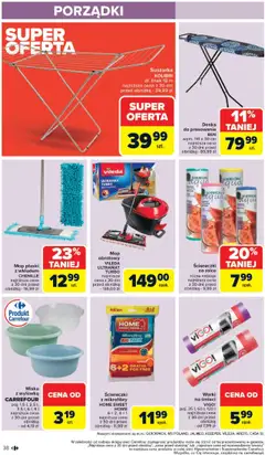Carrefour Gazetka od 09.06.2025 | Strona: 40 | Produkty: Suszarka, Mop obrotowy vileda, Deska do prasowania, Mop obrotowy