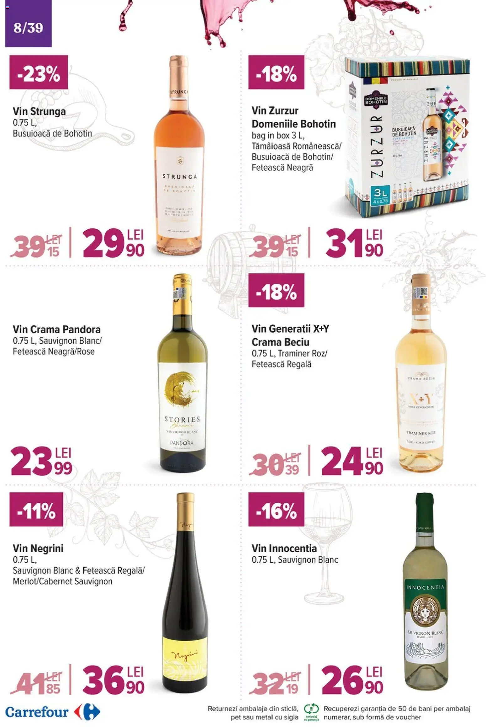 Noul catalog Carrefour – valabil de la 19.11.2025 | Pagină: 8 | Produse: Vin