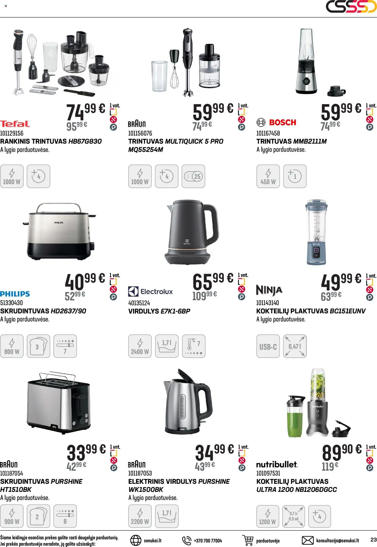 Senukai akcijos nuo 11.02.2026 | Puslapis: 23 | Prekių: Plaktuvas, Virdulys