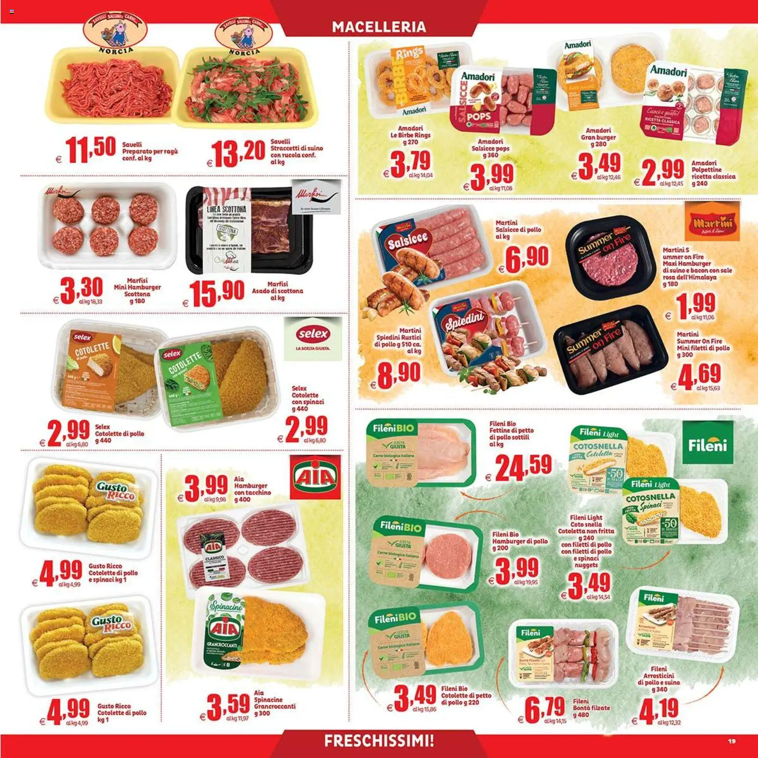 Volantino Elite Supermercati del 24.04.2026 | Pagina: 19 | Prodotti: Pollo, Rucola, Hamburger, Arrosticini