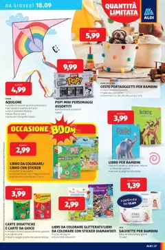Volantino Aldi del 15.09.2025 | Pagina: 27 | Prodotti: Gioco, Borsa, Scatola
