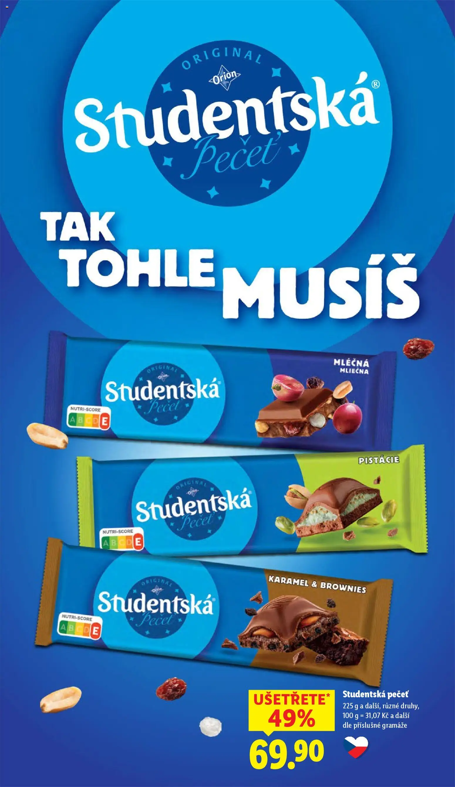 Lidl leták od 02.01.2026 | Strana: 19 | Produkty: Pistácie, Studentská pečeť