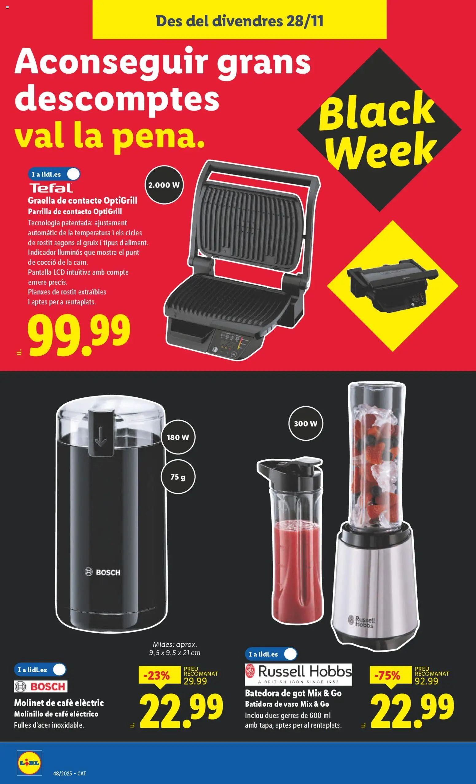 Lidl - Black Friday │ válido desde el 24.11.2025 | Página: 16 | Productos: Café, Parrilla, Batidora