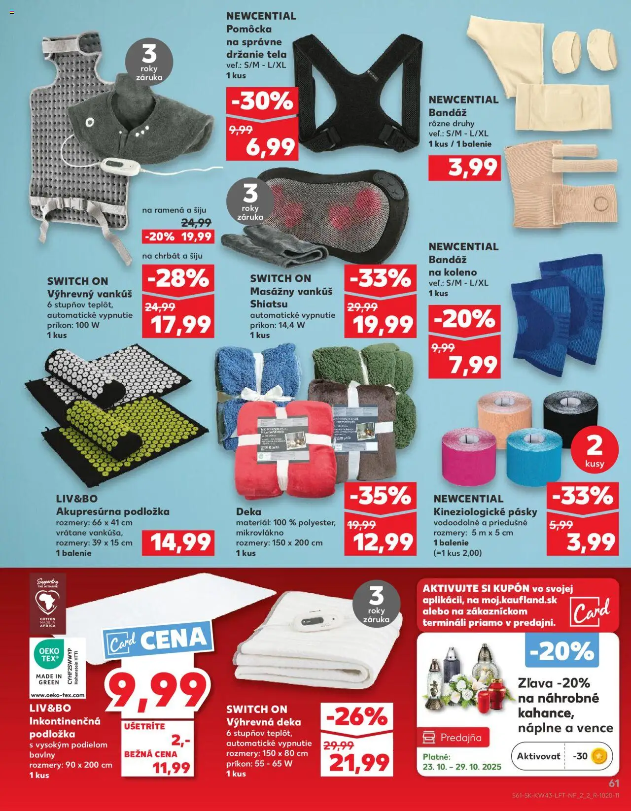 Nové Kaufland akcie – leták je platný od 23.10.2025 | Strana: 61 | Produkty: Vankúš