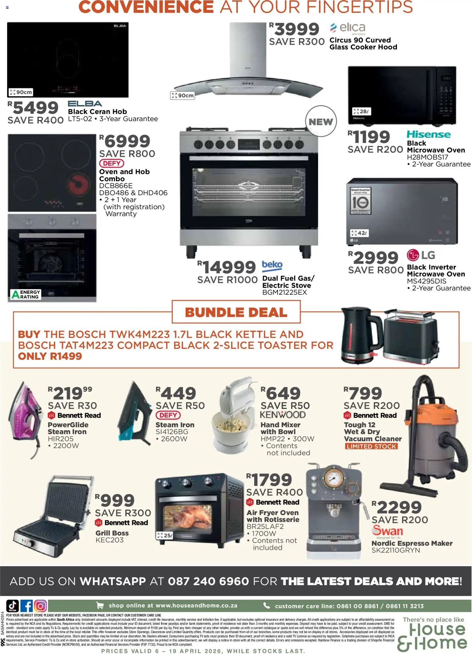 New House and Home catalogue – valid from 06.04.2026 | Page: 9 | Products: Stove, Kettle, Mixer, Cooker