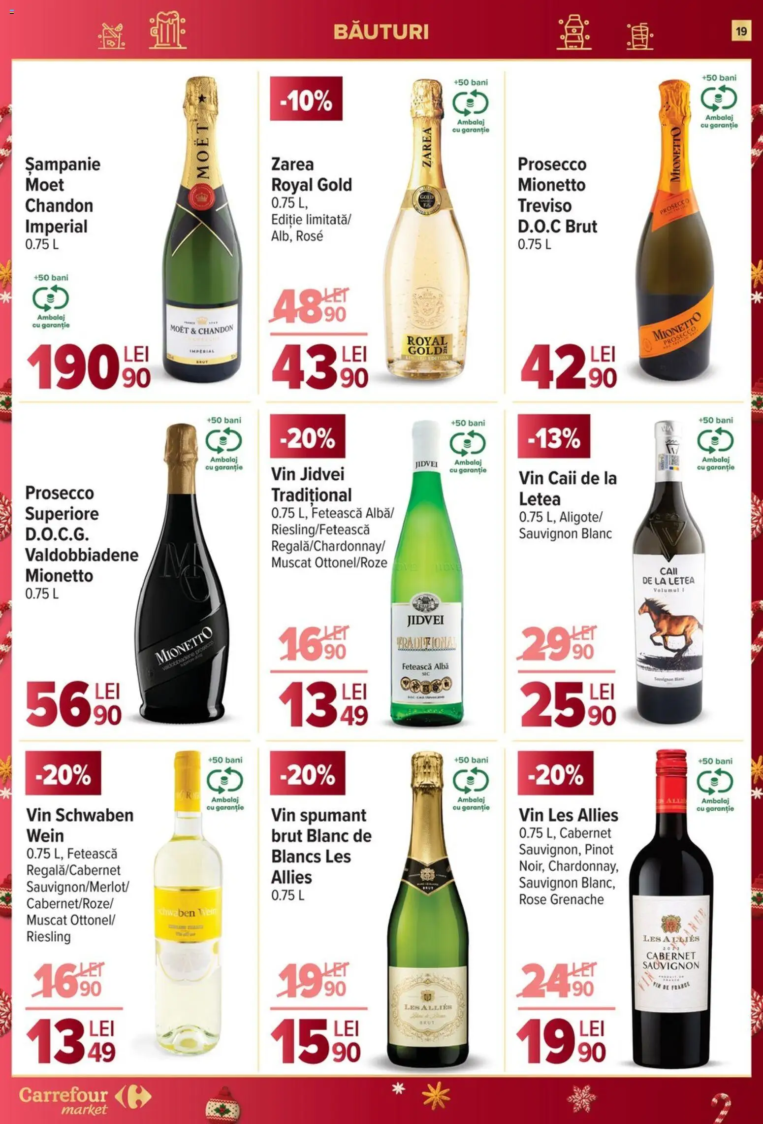 Noul catalog Carrefour – valabil de la 27.12.2025 | Pagină: 19 | Produse: Prosecco, Vin
