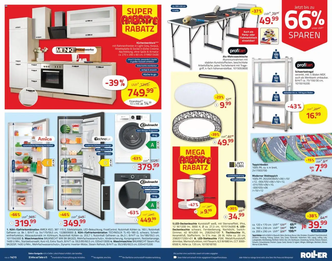 Roller Prospekt 	 - gültig ab dem 20.07.2025 | Seite: 5 | Produkte: Küche, Waschmaschine, Armatur, Schwerlastregal