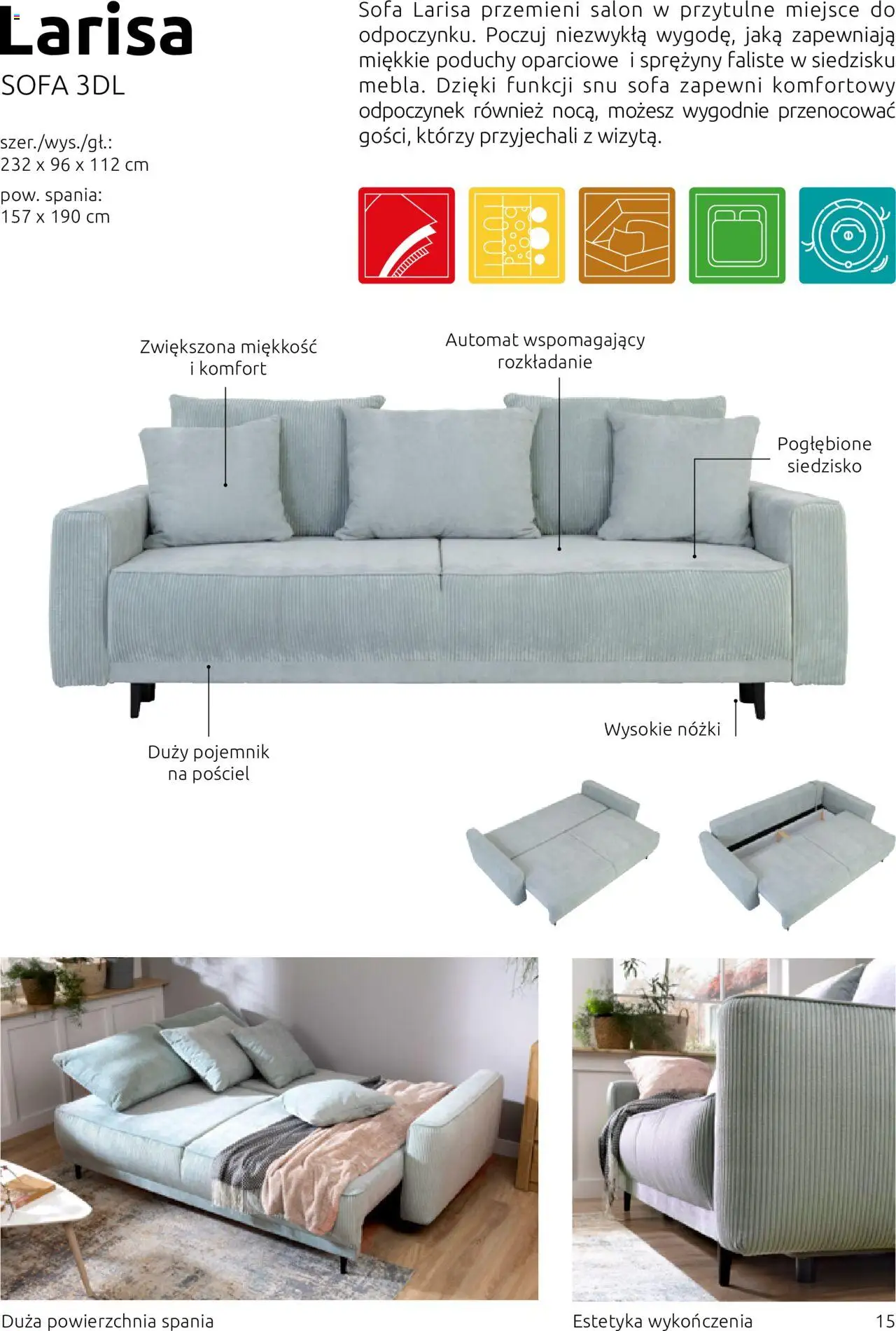 Black Red White Gazetka - Katalog mebli wypoczynkowych Batani od 31.05.2024 | Strona: 15 | Produkty: Pościel, Sofa