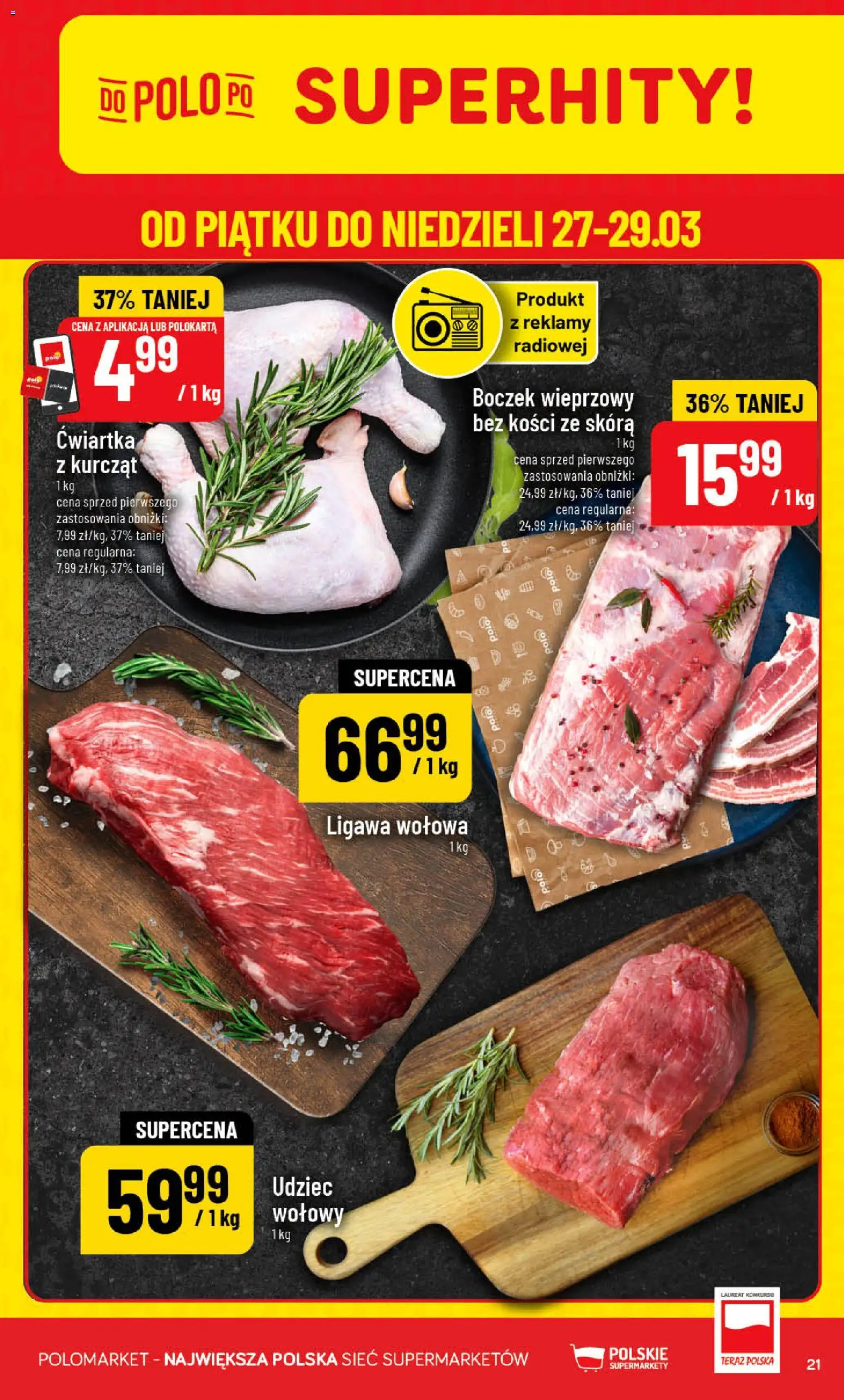 POLOmarket gazetka od 25.03.2026 | Strona: 21 | Produkty: Boczek wieprzowy, Boczek