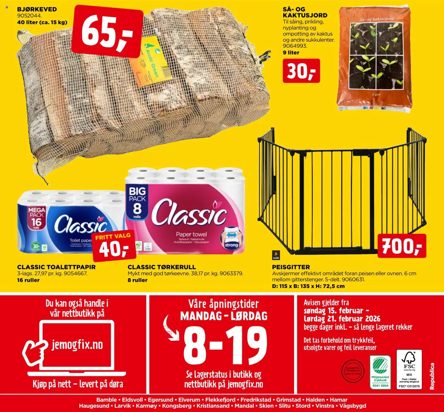 {H1} | Side: 16 | Produkter: Toalettpapir, Tørkerull