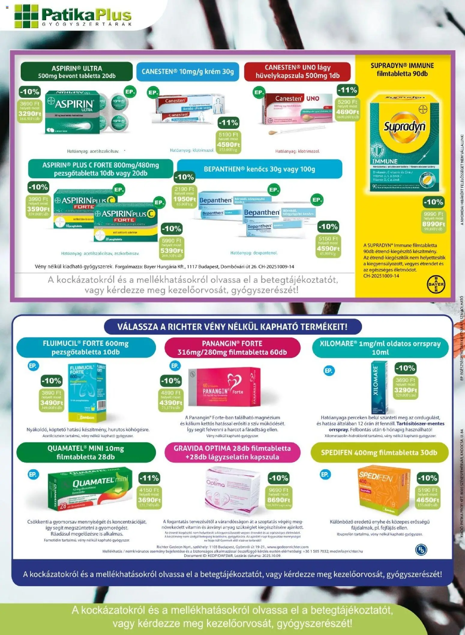 PatikaPlus akciós ujság - amely érvényes a következő dátumtól: 01.11.2025 | Oldal: 4 | Termékek: Gomba, Pezsgőtabletta